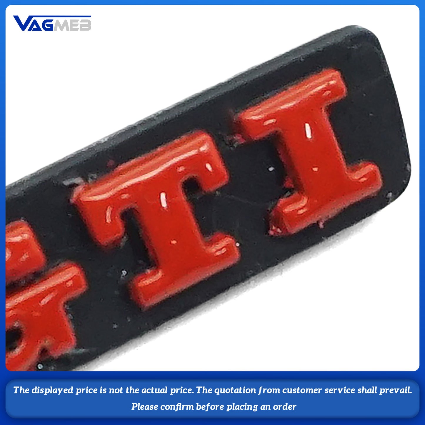 For Red GTI Logo For 7 Generation Steering Wheel LOGO Emblem Bedge