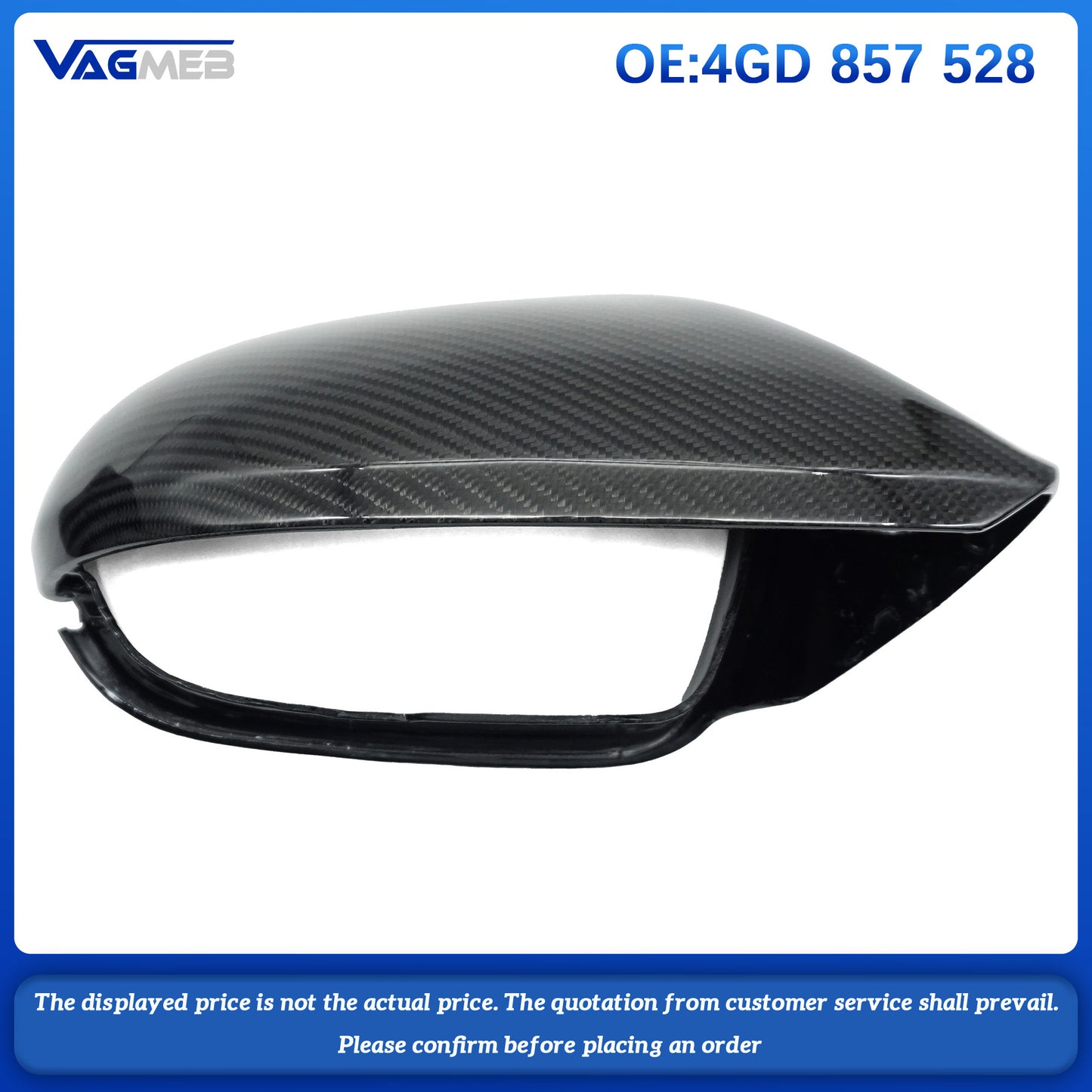 For Audi A6C7 lane change assist mirror housing carbon fiber