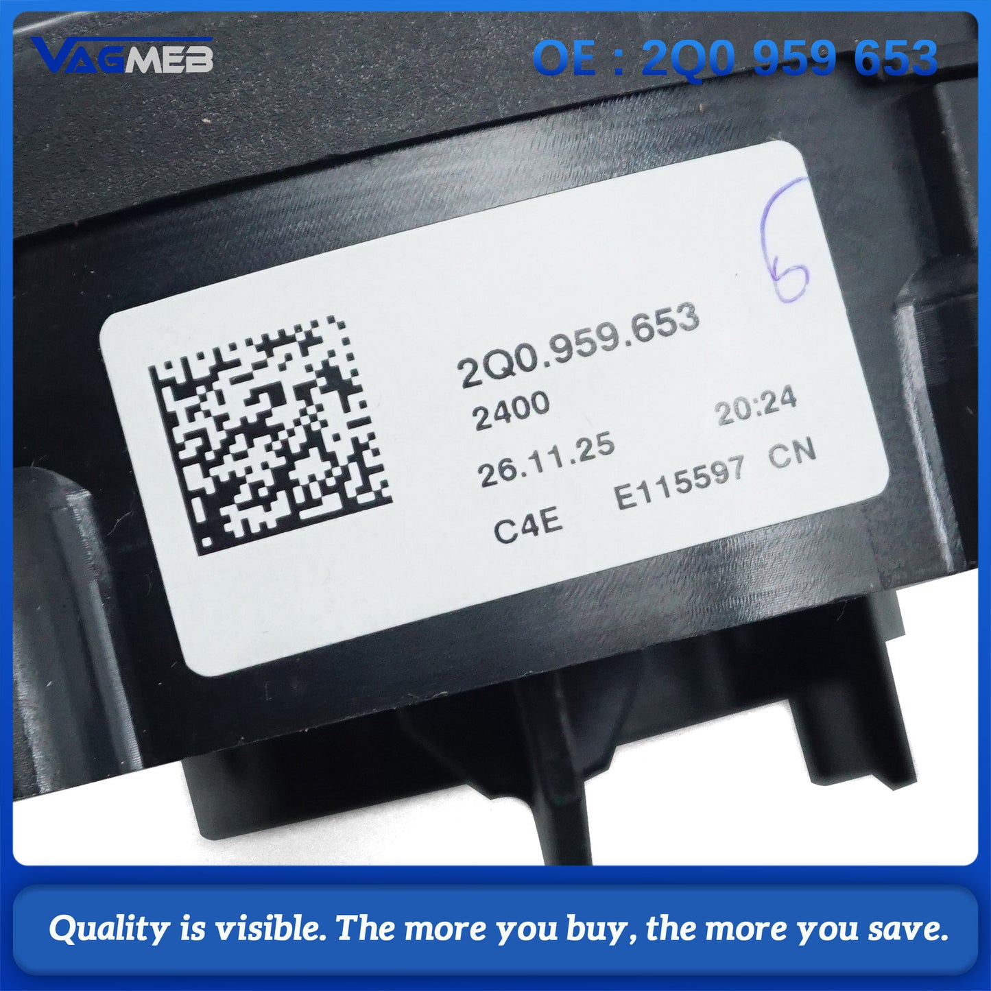 Automotive standard installation component angle position sensor For VW Polo T-Cross Skoda Rapid 2Q0 959 653