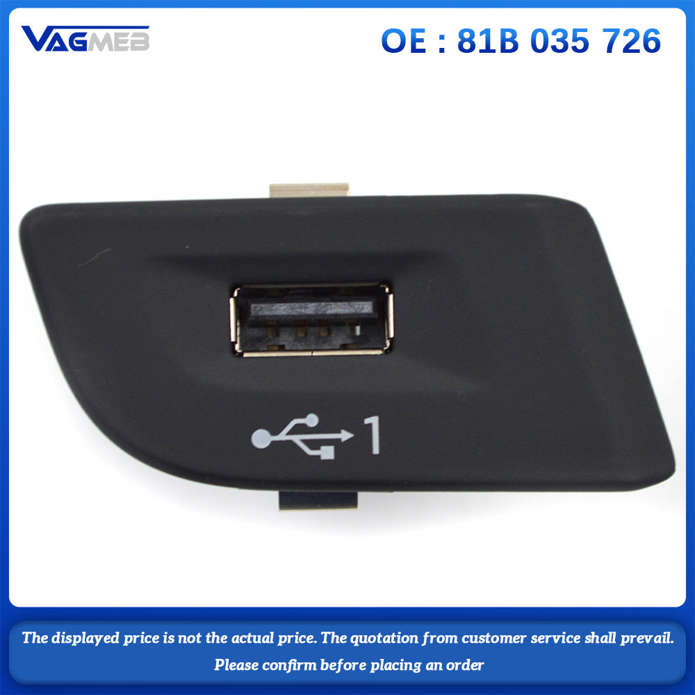 81B 035 726 For Audi Q2 Rear Seat CarPlay interface USB Switch Center Console USB Plug 81B035726