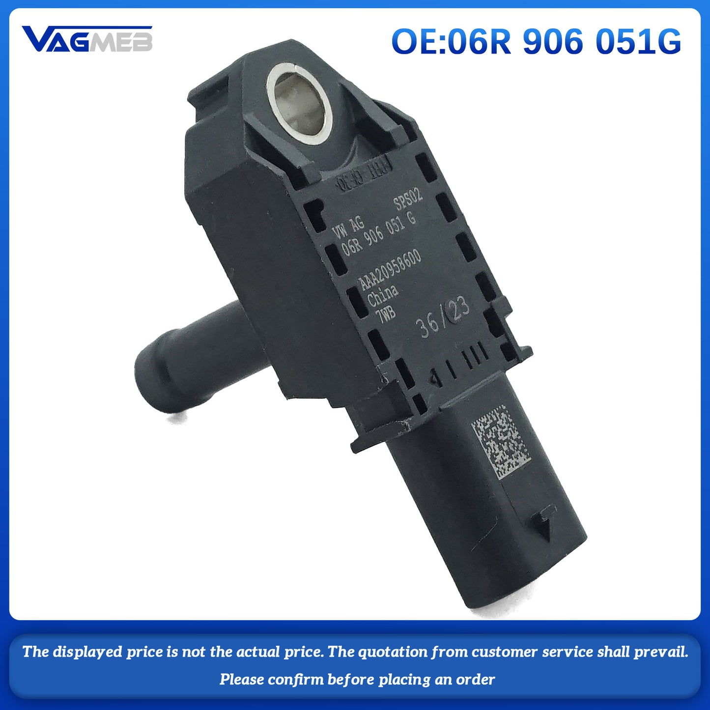 Engine Air Injection Pressure Sensor For Audi Q5 A6C8 VW Atlas PRO 06R 906 051G