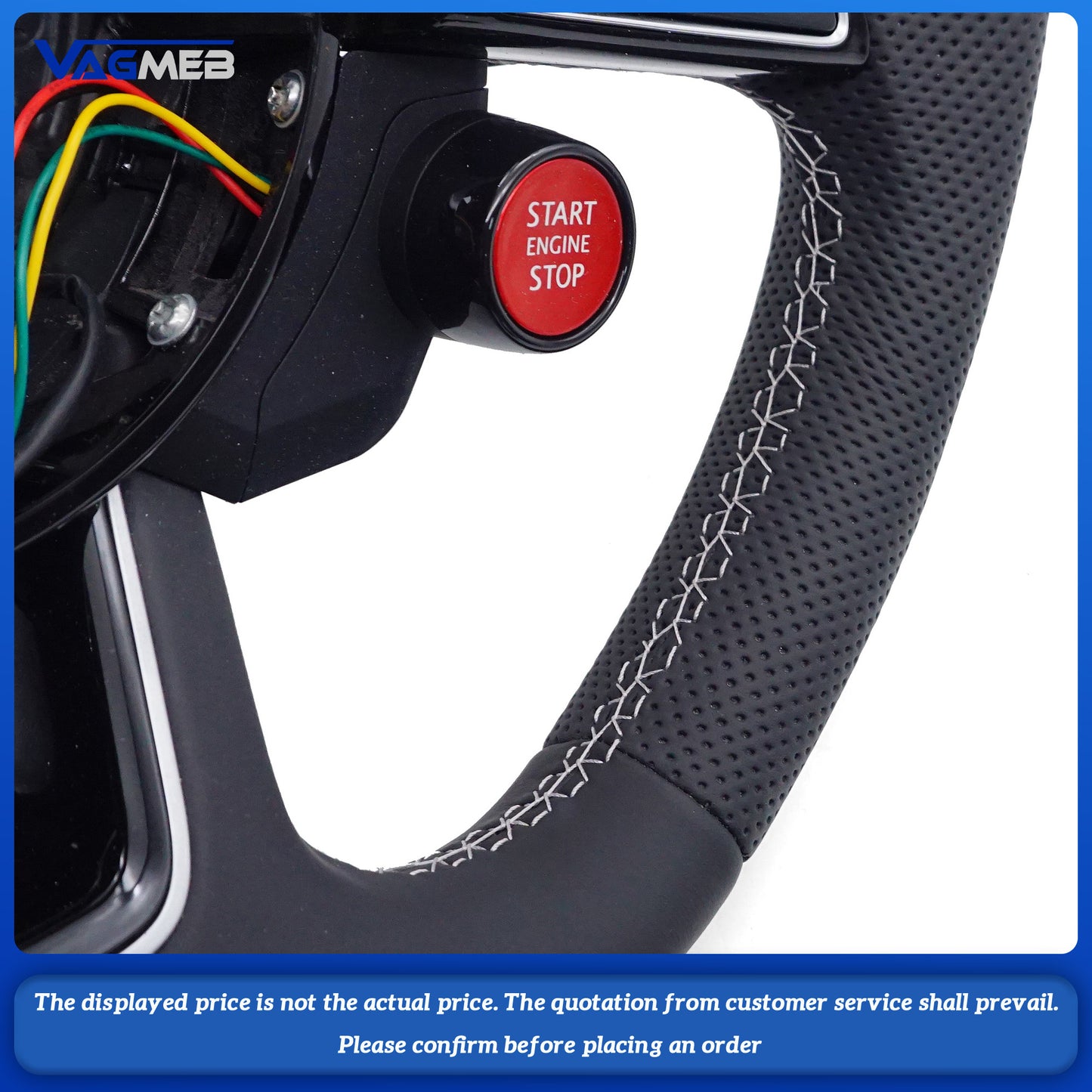 Car Steering Wheel Custom Made Leather For Audi A3 8V Flat Bottomed Steering Wheel Car Interior Accessories