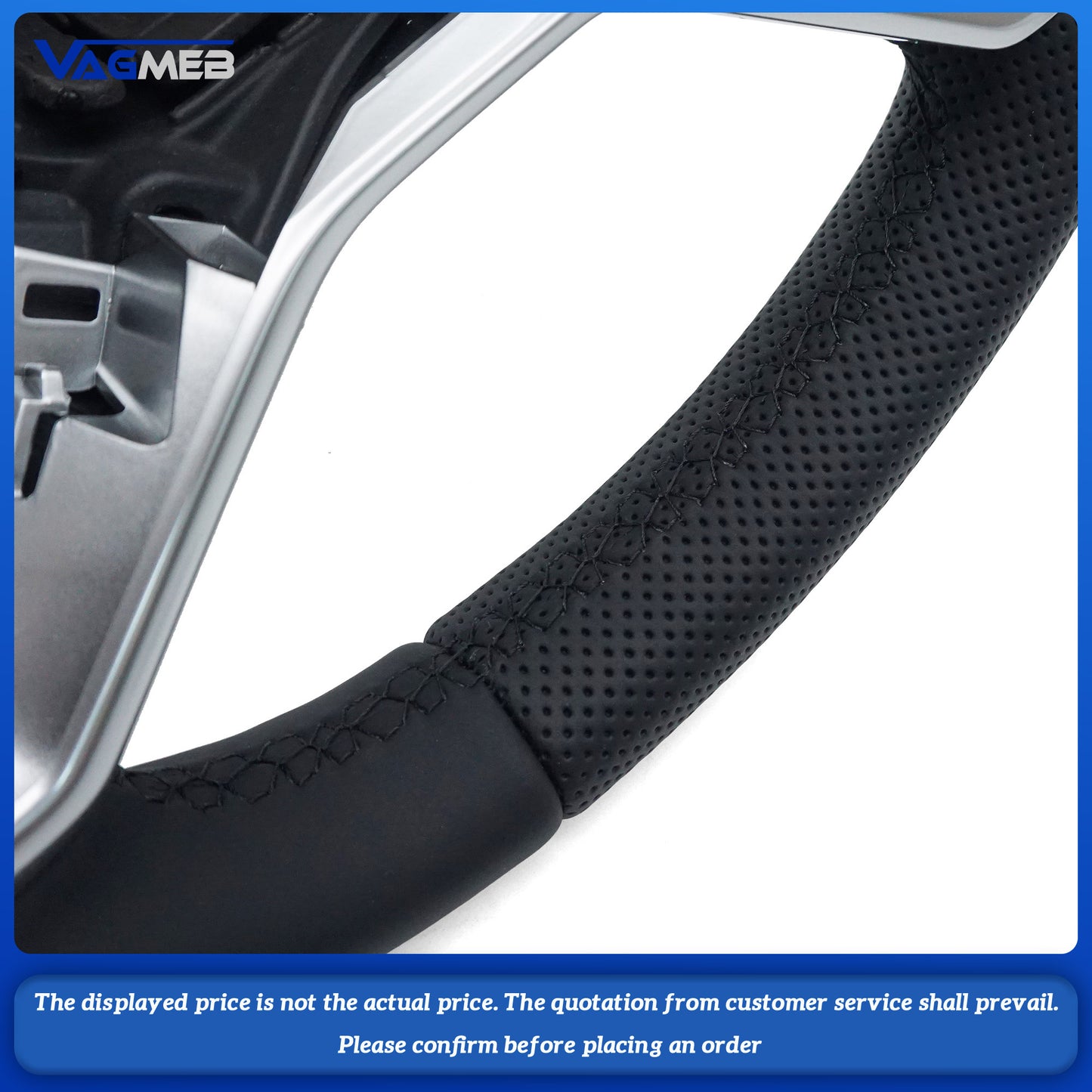Leather Steering Wheel Multifunction Perforated VW T6.1 Multivan Bus Multifunction Steering Wheel