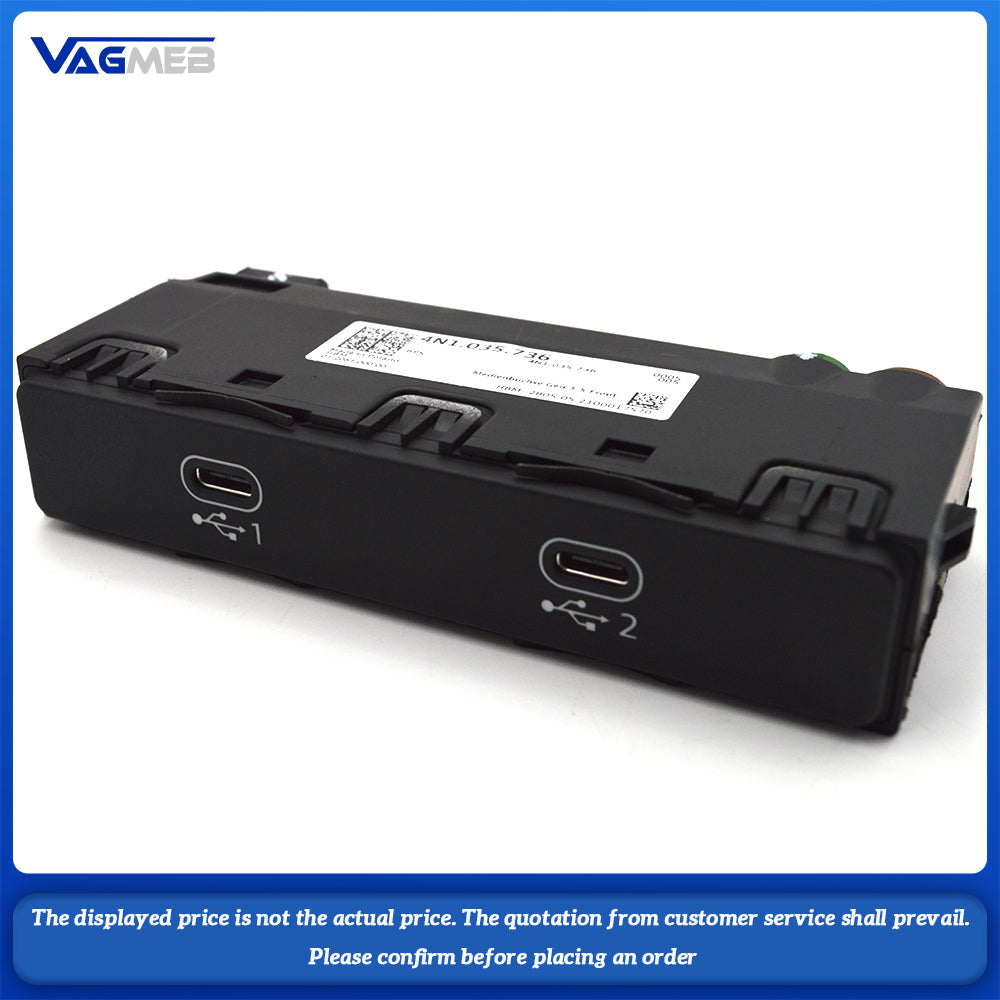 For Audi A6 A7 A8 Q7 Q8 Q8 E-tron Carplay Switch Dual USB Phone Interface 4N1 035 736 4N1035736