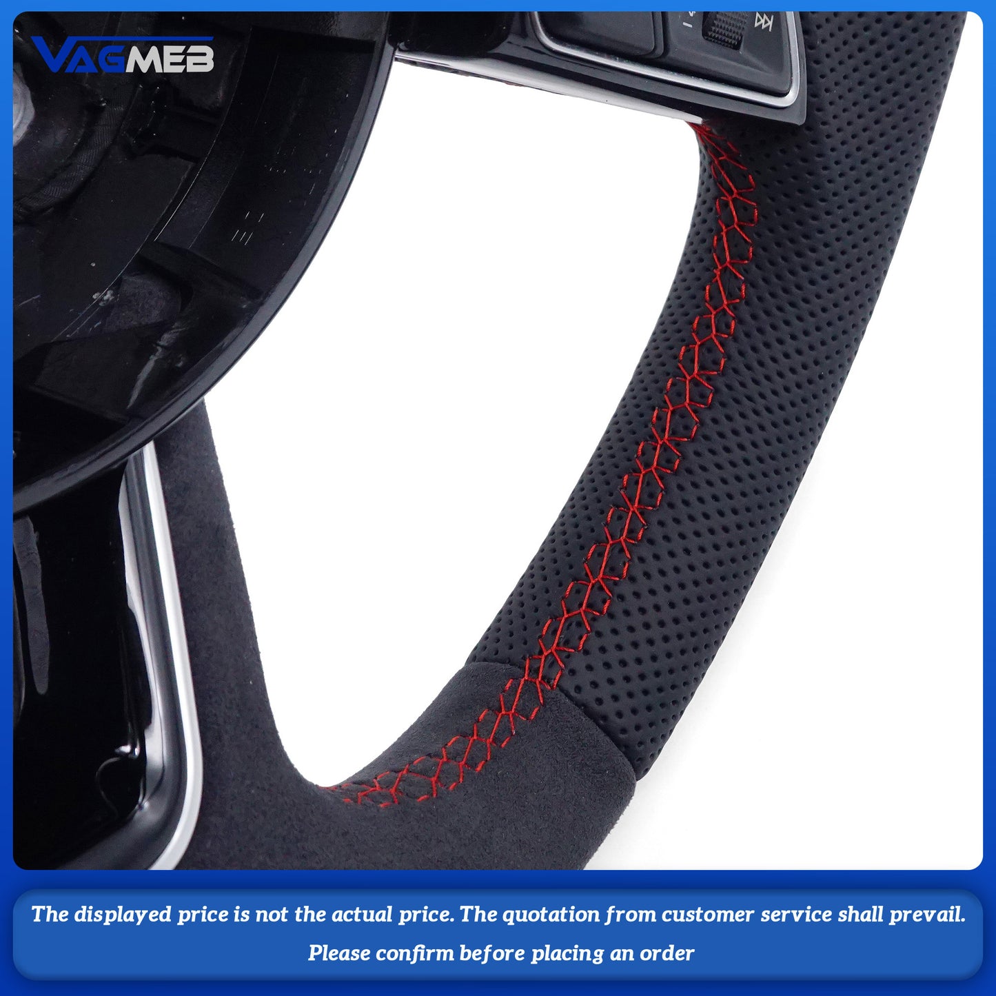 For Audi Sline logo A1 A3 8V A4 B8 B9 A5 S3 S4 S5 RS3 RS4 RS5 Punching Multicolor line steering whee