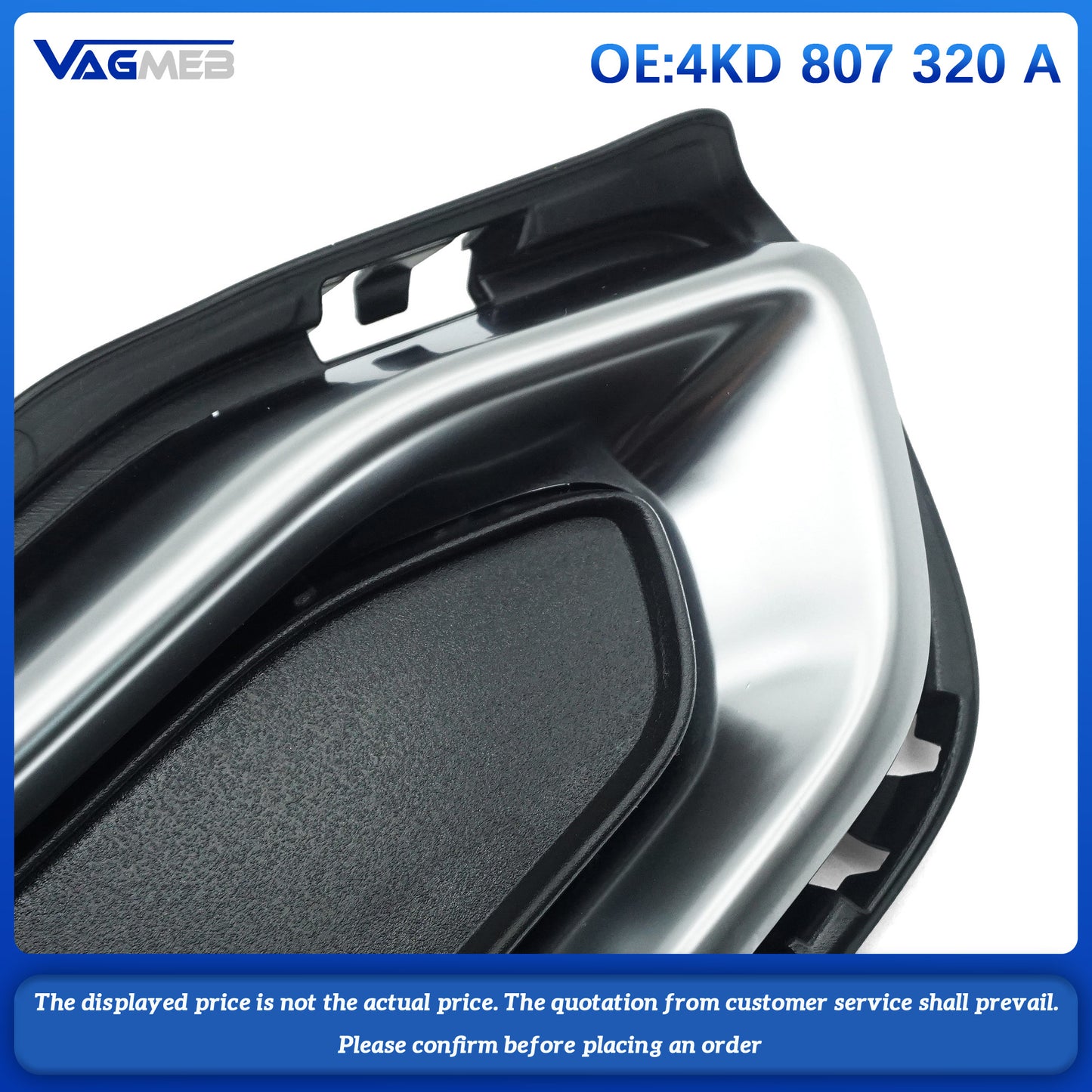 4KD 807 320 A Tailpipe Plate Rear Bumper Deflector Plate Bright Strip Plug Cover Frame for Audi A6L C8 2019-2022