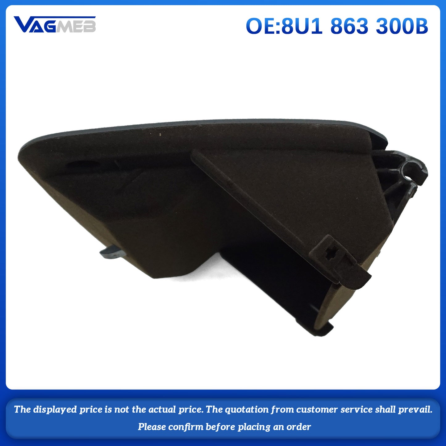 For Audi Q3 2012-2018 Left Driver Side Dash Storage Tray Latch Lock 8U1863300B Black Plastic