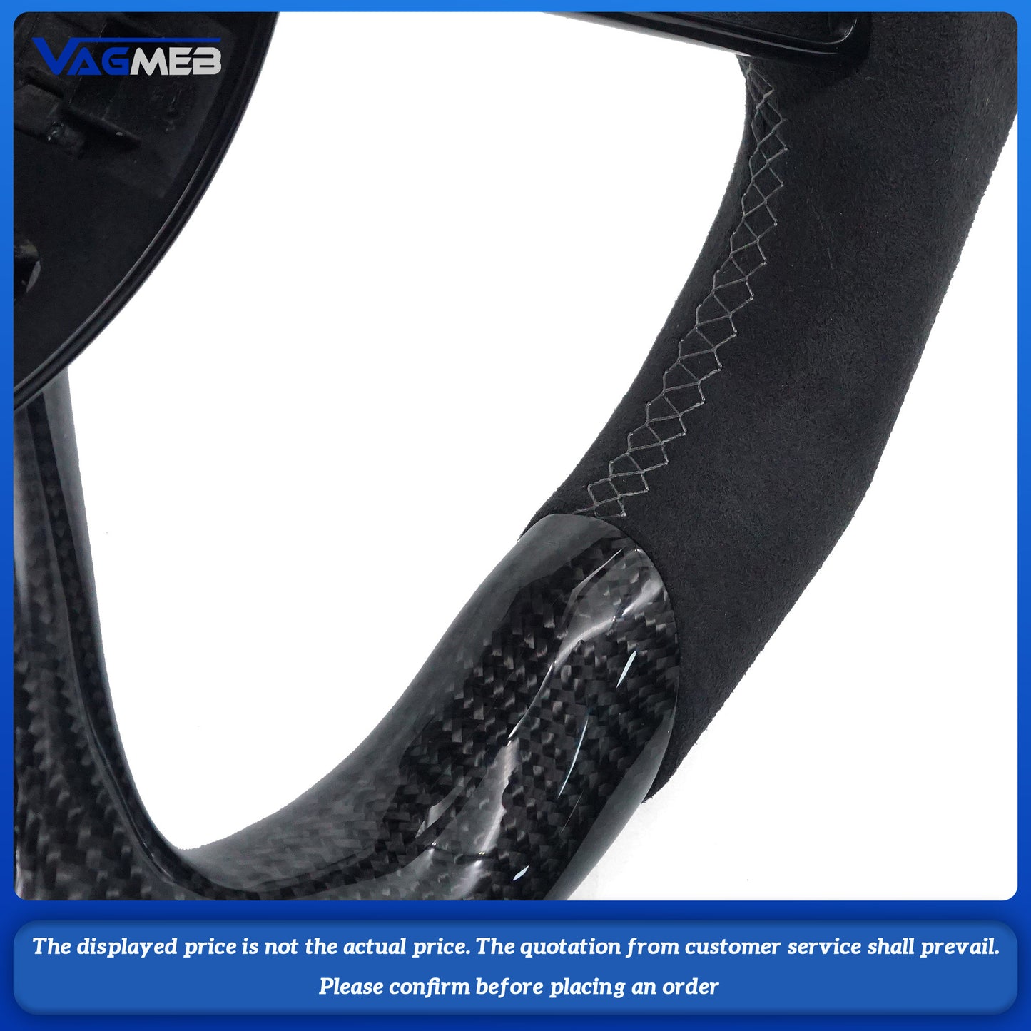Custom high quality carbon fiber steering wheel For Audi RS logo RS3