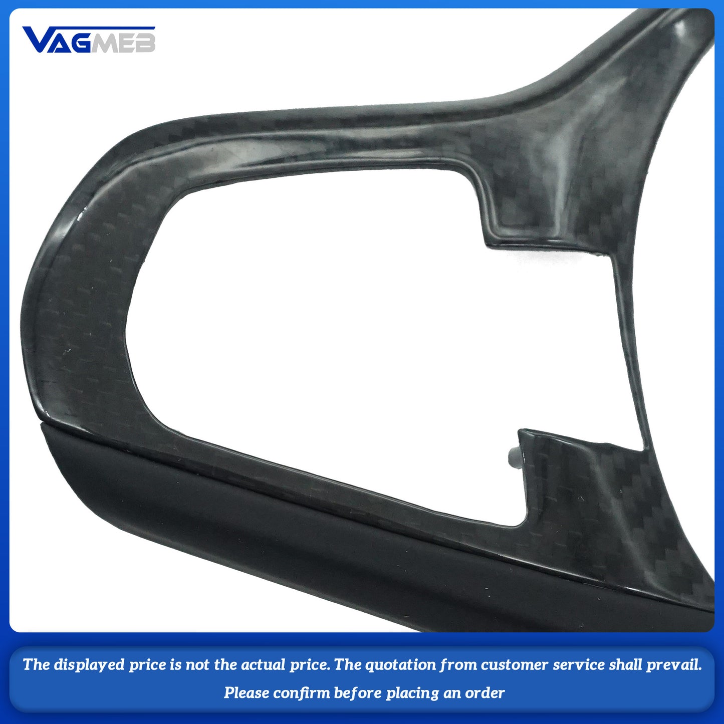 Carbon Fiber Car Steering Wheel Panel Decoration Cover Trim Frame For BMW M5