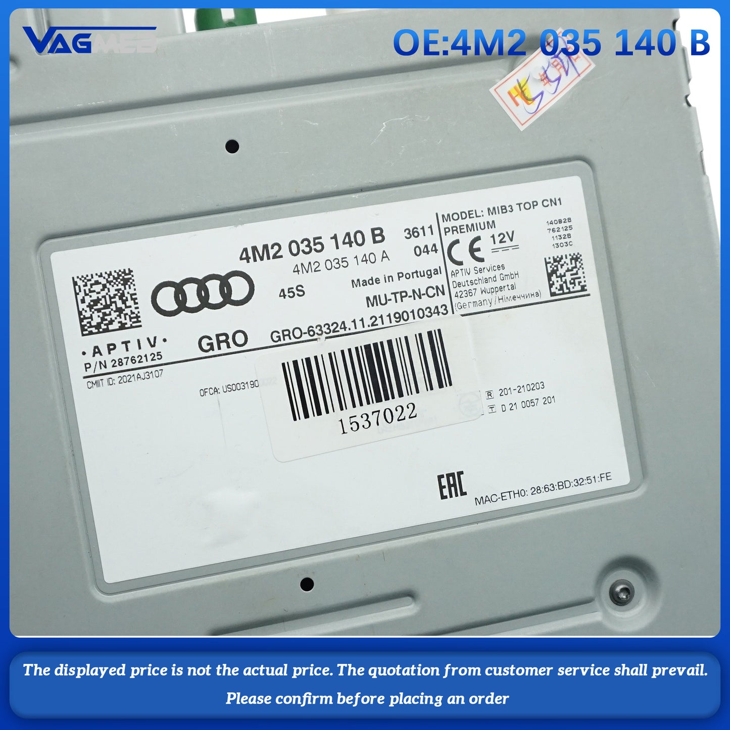 Auto Body Parts Car Engine Control Unit ECU Module For Audi Q7 Q8 A6 S6 A6L A7 A8 S8 RS7 Audi Q8 e-tron 4M2 035 140B