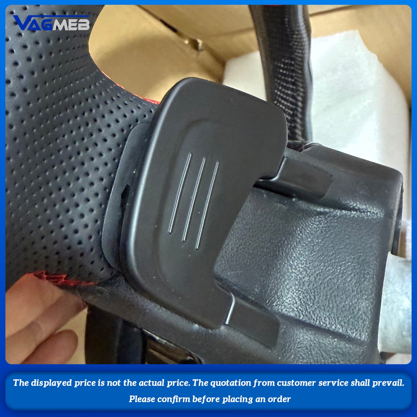 Glossy Carbon Fibre Leather Steering Wheel for VW Polo Golf 6 7 7.5 8 R GTI Passat B6 B7 CCMK6 Mk7 Jetta