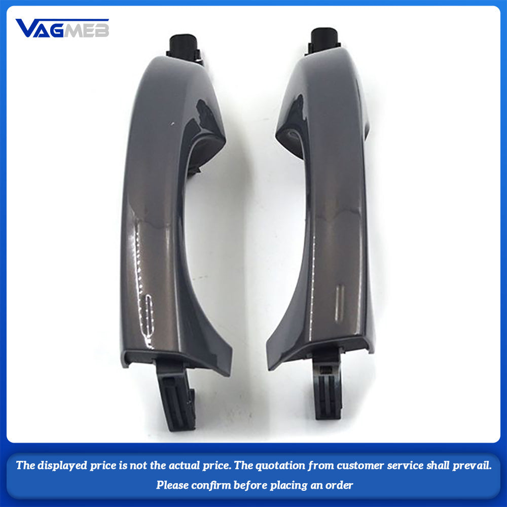 For VW Golf mk7 7.5 Golf 7 Golf R GTI T-Roc CC Skoda Octavia Kodiaq Gray Capacitive Induction Door Handle Pair Integrated LED Puddle Light Keyless Access 2 Pieces Replacement Kit