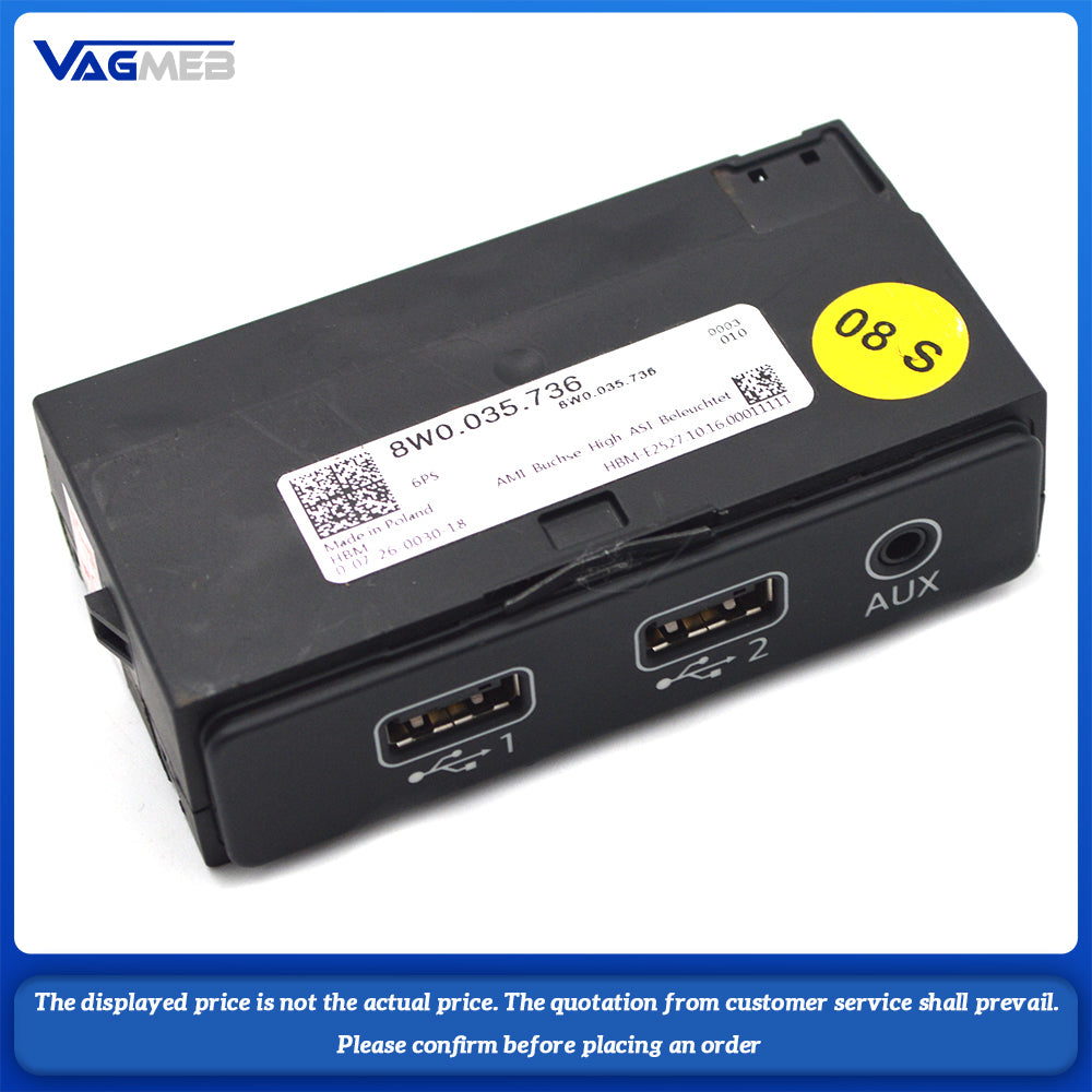8W0 035 736 For Audi A4 A5 B9 8W Q5 Q7 FY CarPlay USB AUX Smartphone Interface Socket Plug And Cable Harness Car Parts