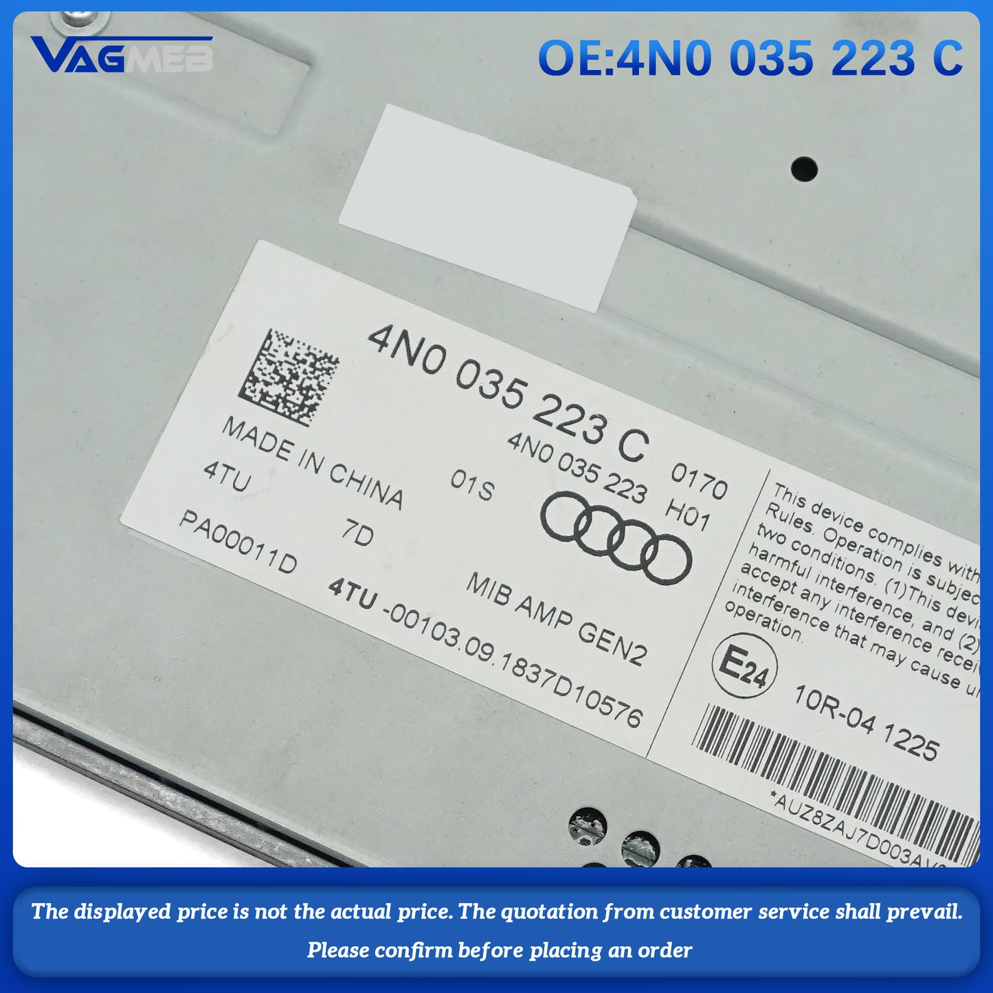audio system amplifier For Audi A6 A7 A8 RS7 RSQ8 4N0 035 223 C