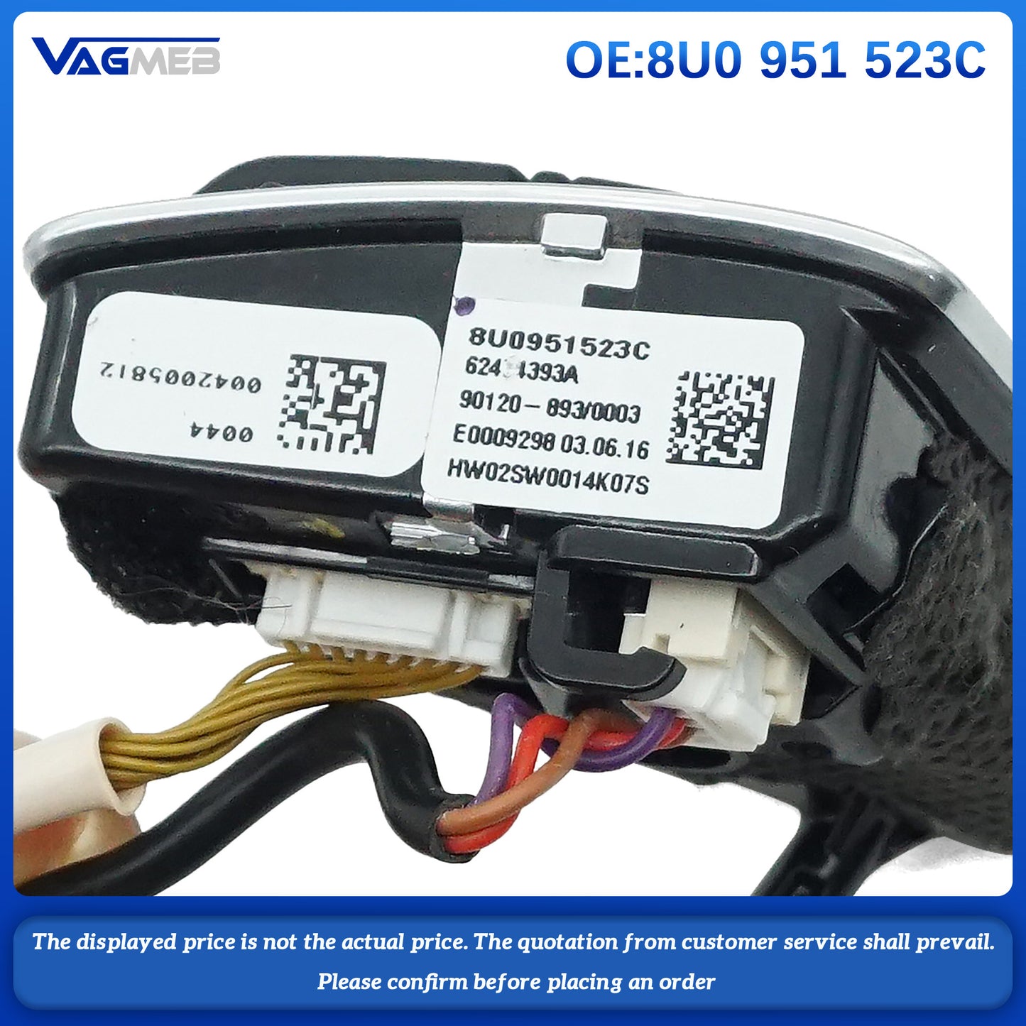 For Audi A3 Steering Wheel Key Button Assembly Accessories