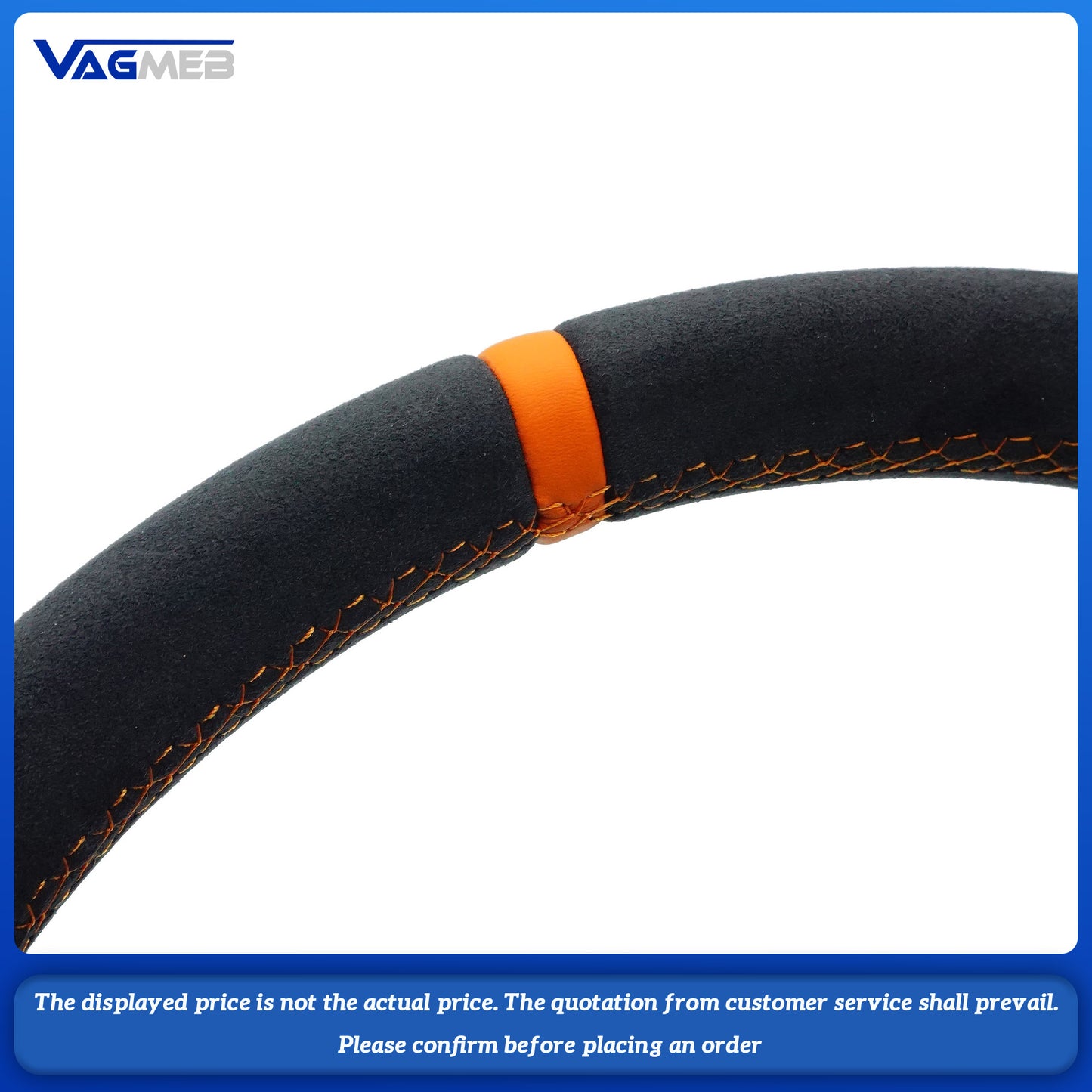 For Audi A3 A4 A5 S3 S4 S5 B9 Orange line with an orange arrow pointing forward Steering Wheel With Key Button Frame Assembly