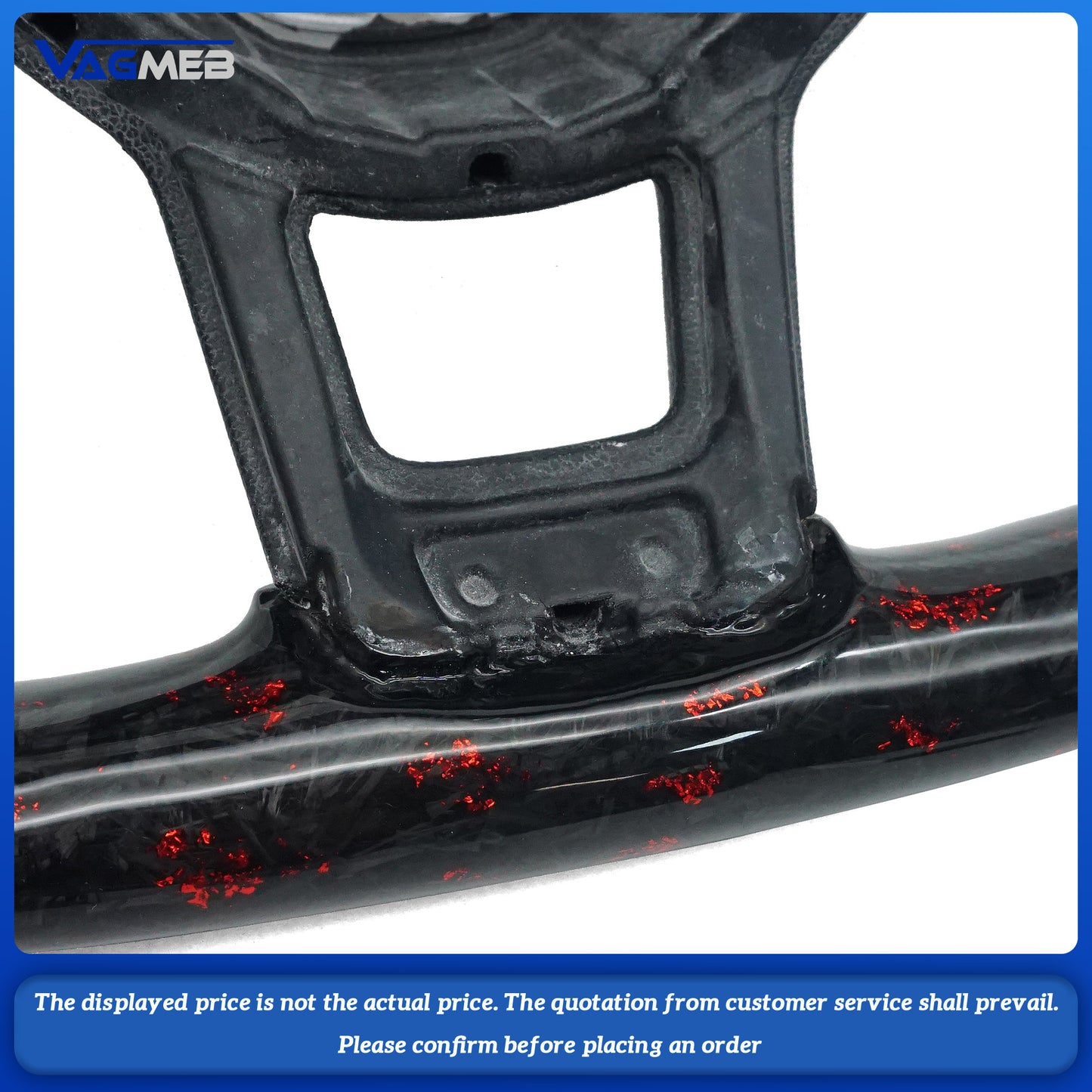 For VW Golf 7 (MK7, MK7.5) GTI R, GTD, GTE models with LED lighting, red foil carbon fiber trim, and R8 dual-spoke steering wheel