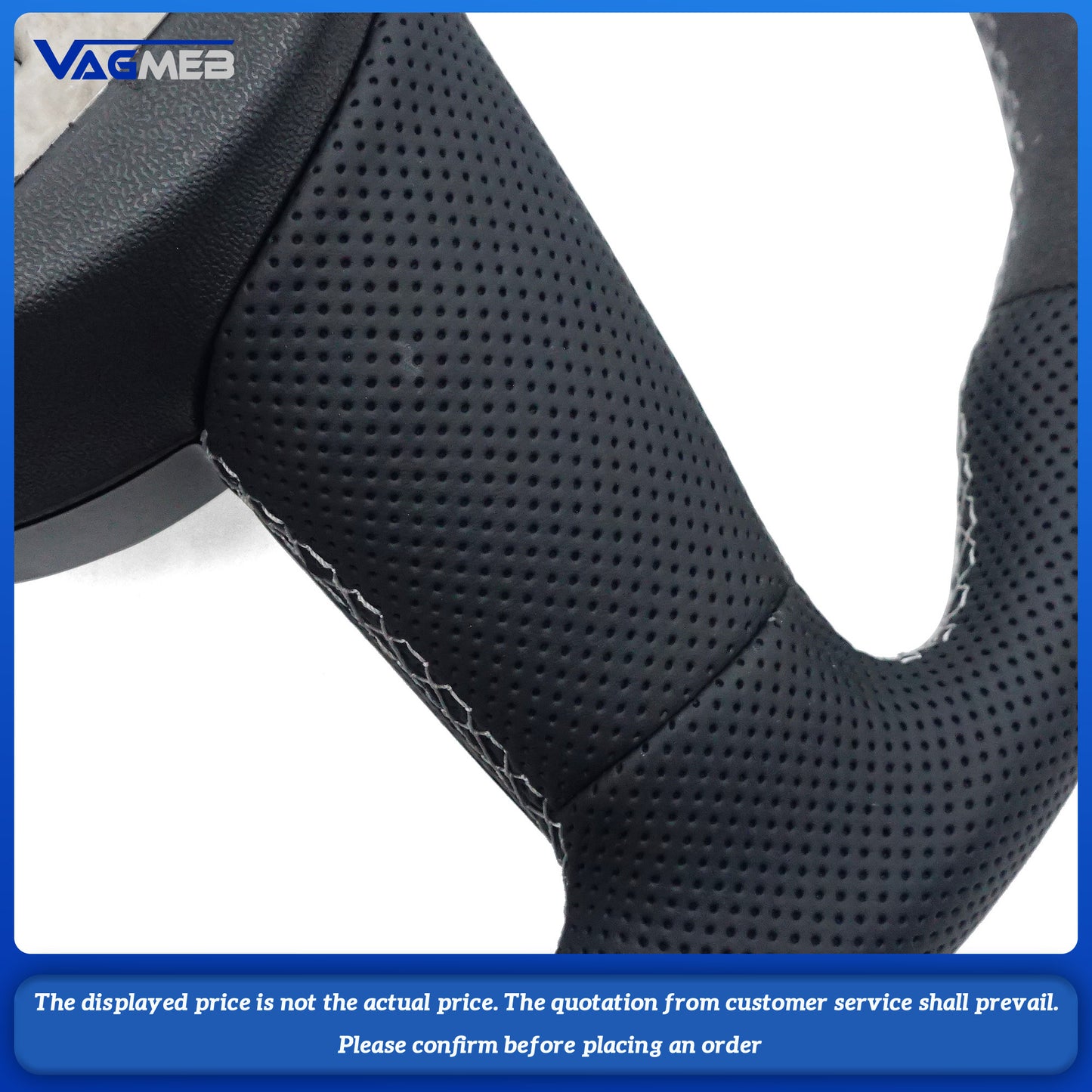 Fully steering wheel For Audi A4 B9 Refit Upgraded Multi-Function Leather Suede Flat Bottom Steering Wheel Sport