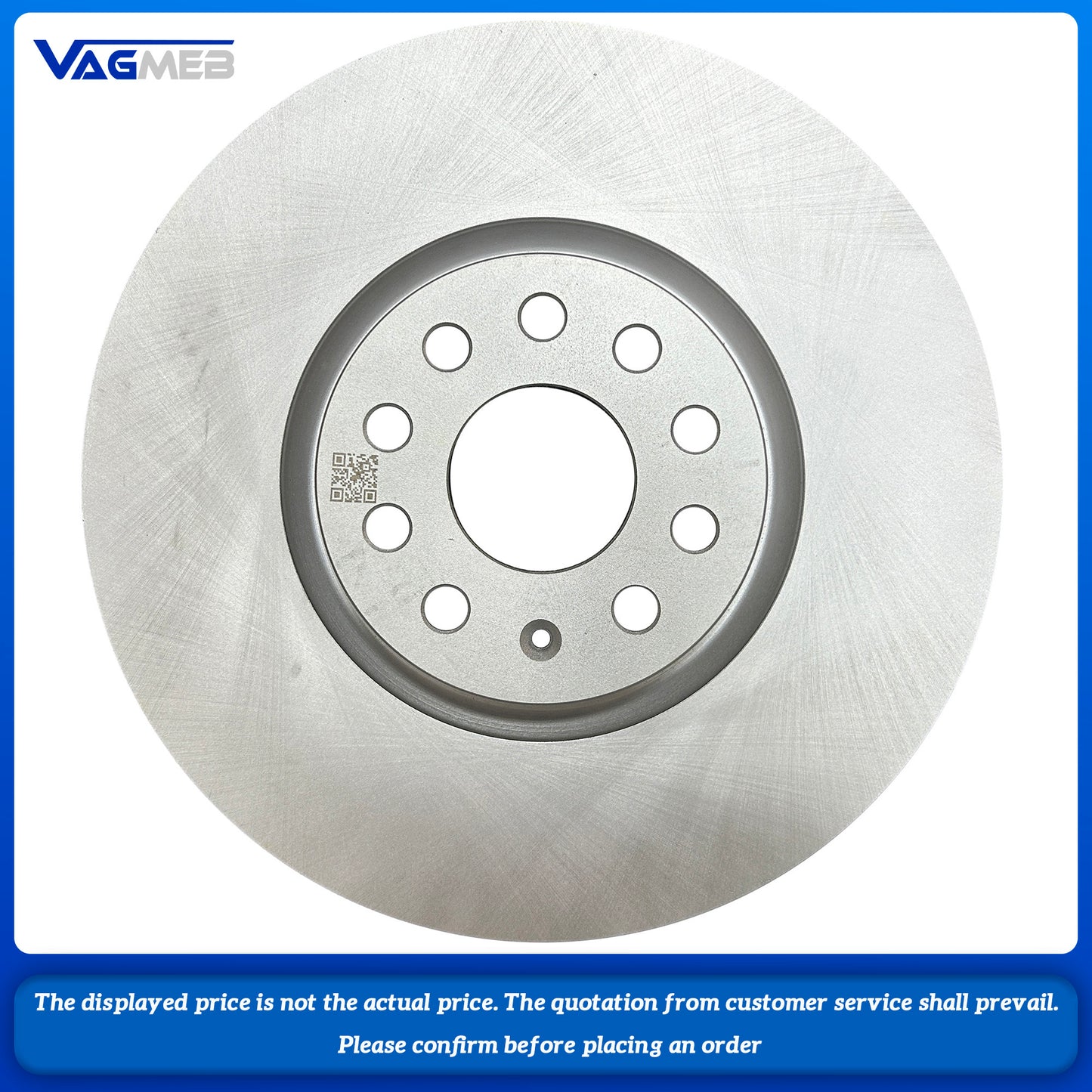 Front Brake Disc Rotors and Ceramic Brake Pads + Hardware Brake Kit For VW Talagon