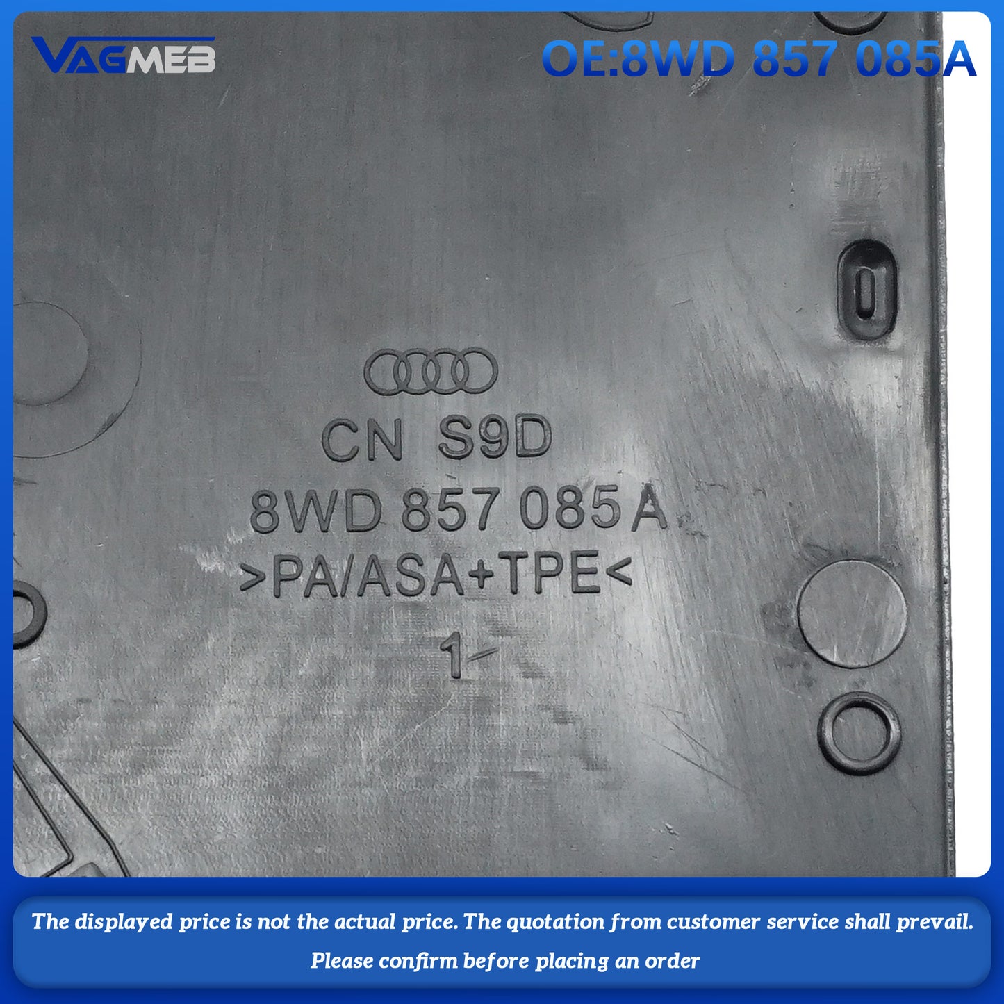 Dashboard cover plate 8WD 857 085A 086A 4P