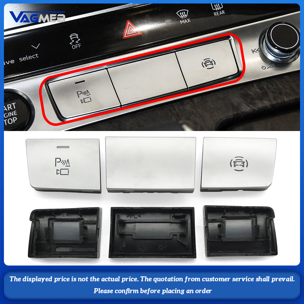 Multi functional radar button switch decorative cover for Audi A6 C8 A7 Q7 4N0 959 673 F 4N0 959 673 B, Car Accessories