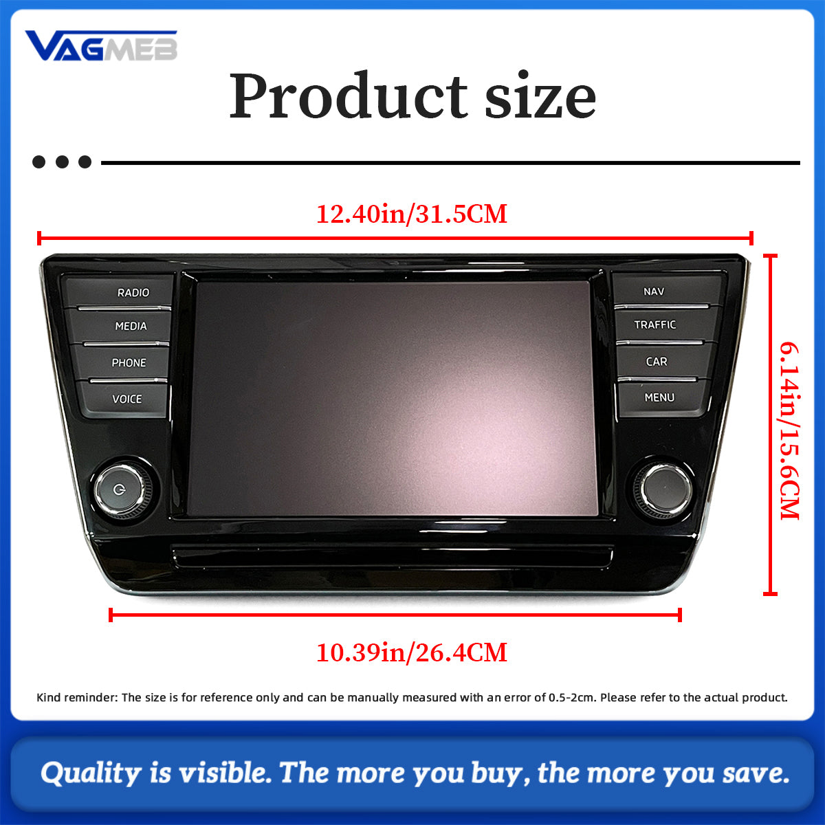 9.2 inch radio LCD display screen for Skoda Superb 3V0 919 606 A , Car Accessories