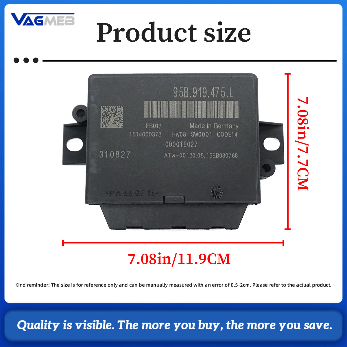 95B 919 475L Reversing Radar Control Computer Parking Assist Control Unit For Porsche 95B 92A MACAN CAYENNE