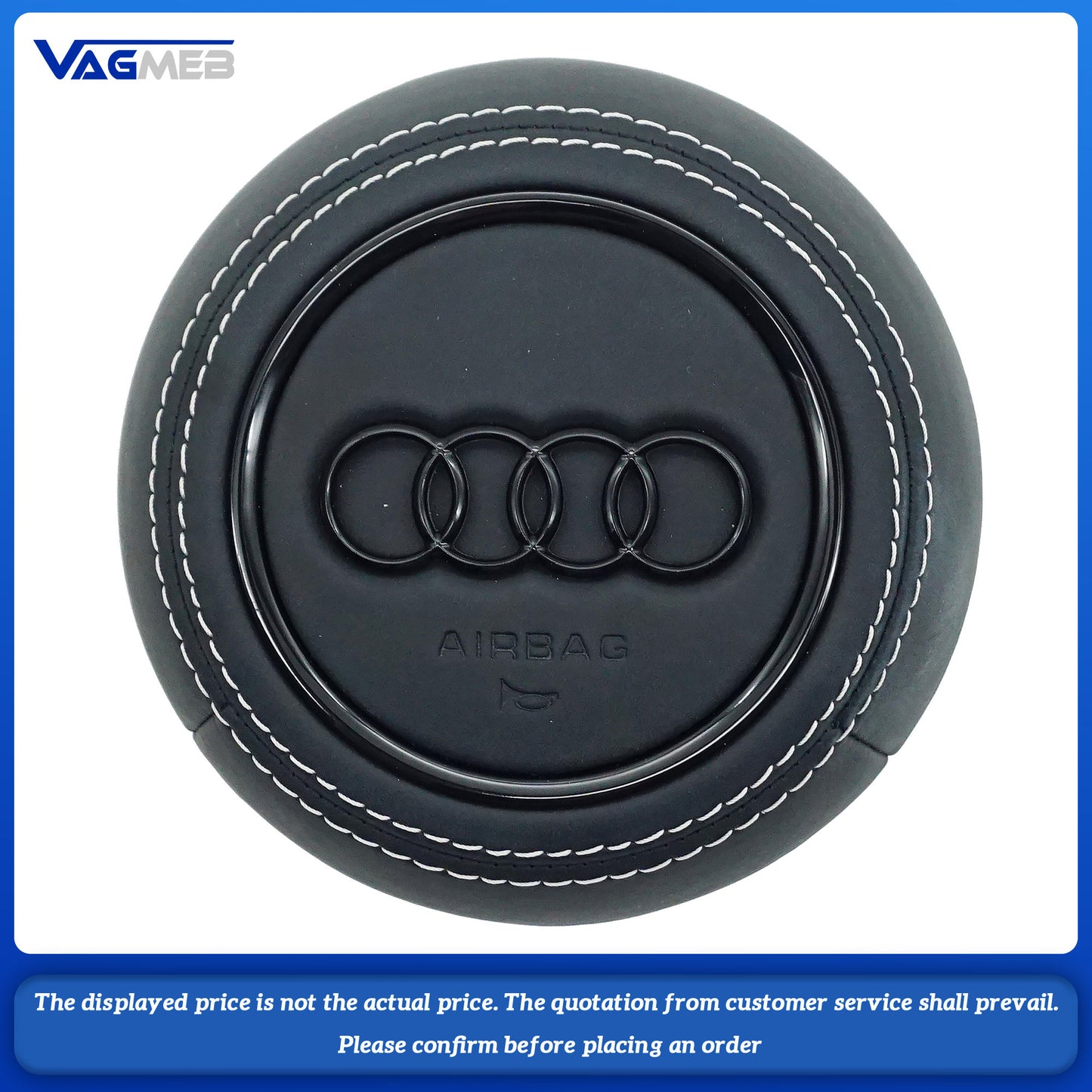 Fully steering wheel For Audi A4 B9 Refit Upgraded Multi-Function Leather Suede Flat Bottom Steering Wheel Sport
