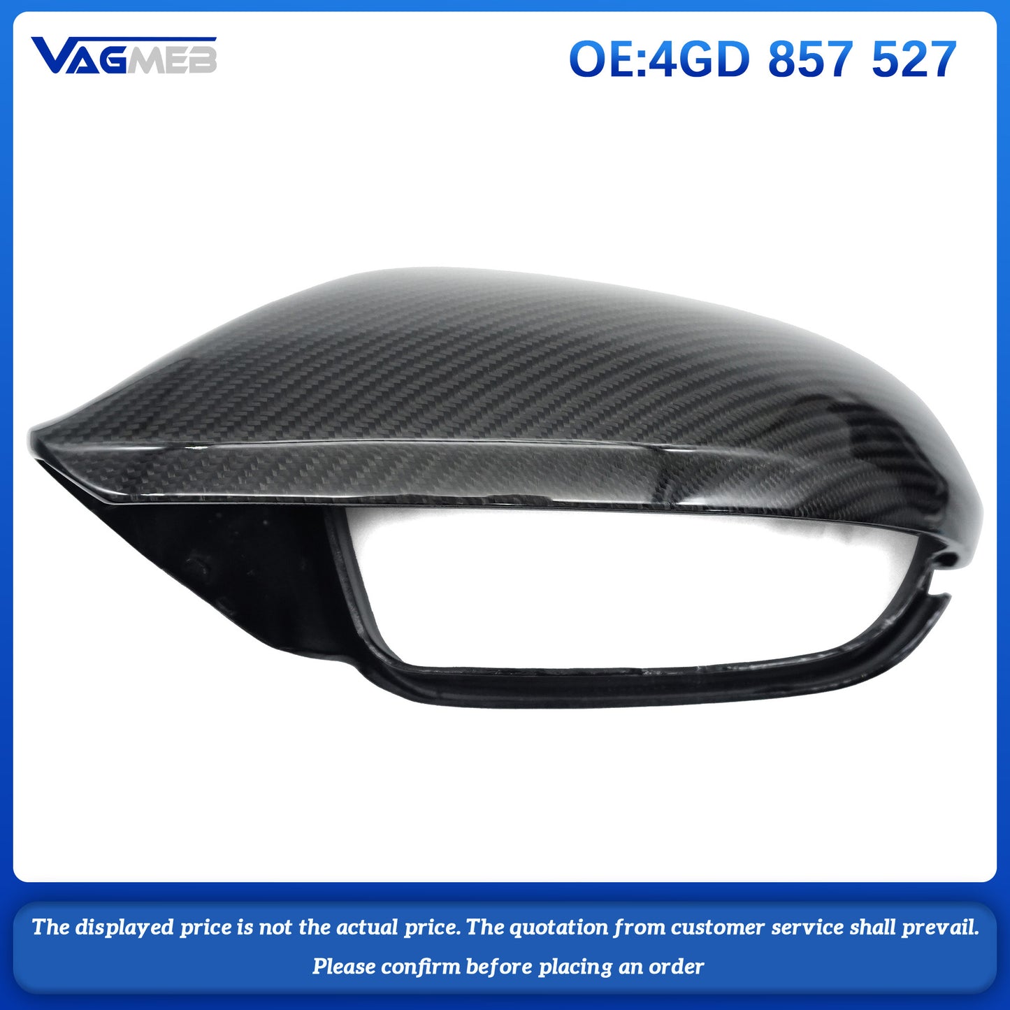 For Audi A6C7 lane change assist mirror housing carbon fiber