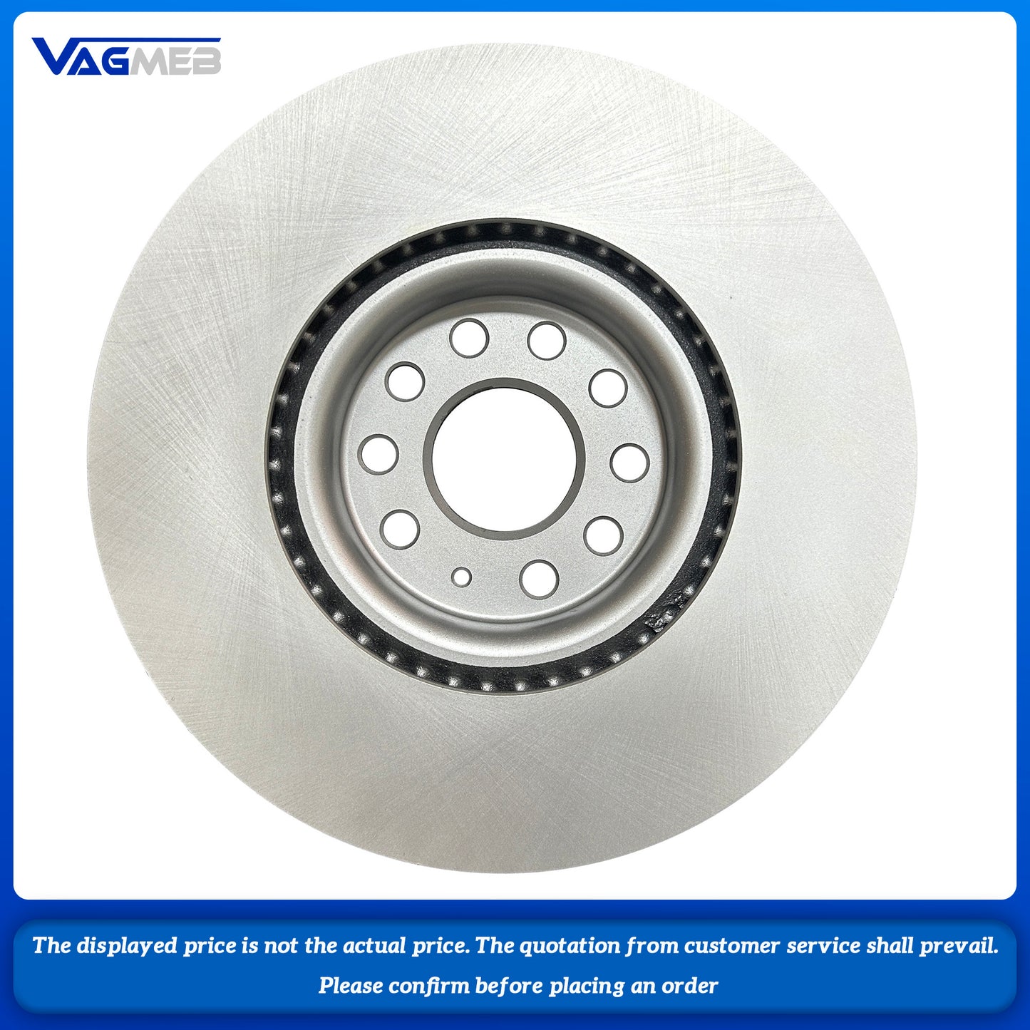Front Brake Disc Rotors and Ceramic Brake Pads + Hardware Brake Kit For VW Talagon