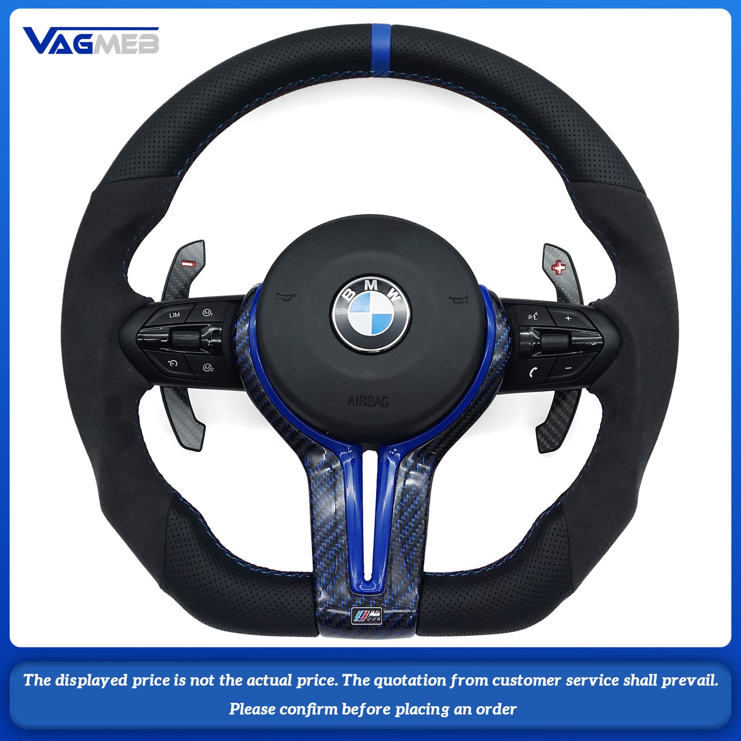 For BMW F30 F32 F10 F20 F07 F01 E46 E60 E90 M3 M5 M6 steering wheel