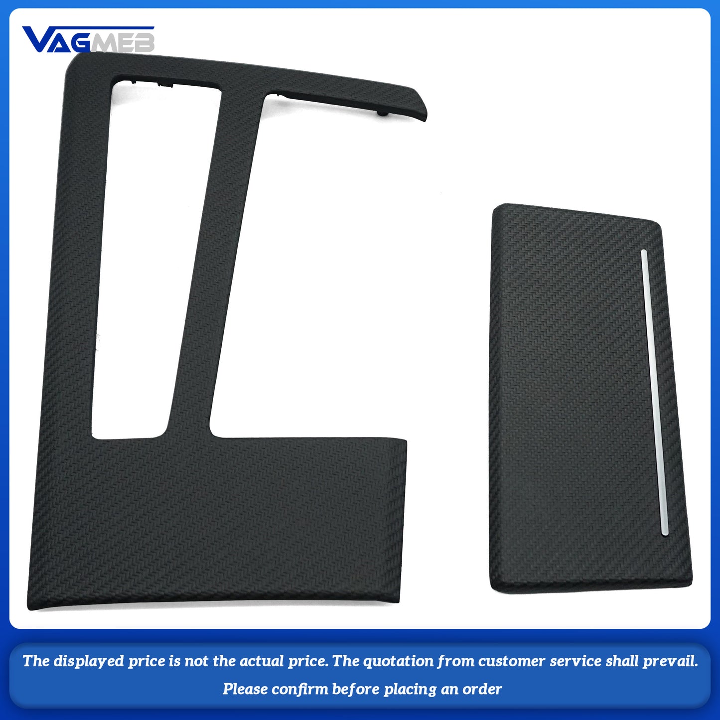 For Audi A6C8 A7 Central aisle cup holder carbon fiber trim plate