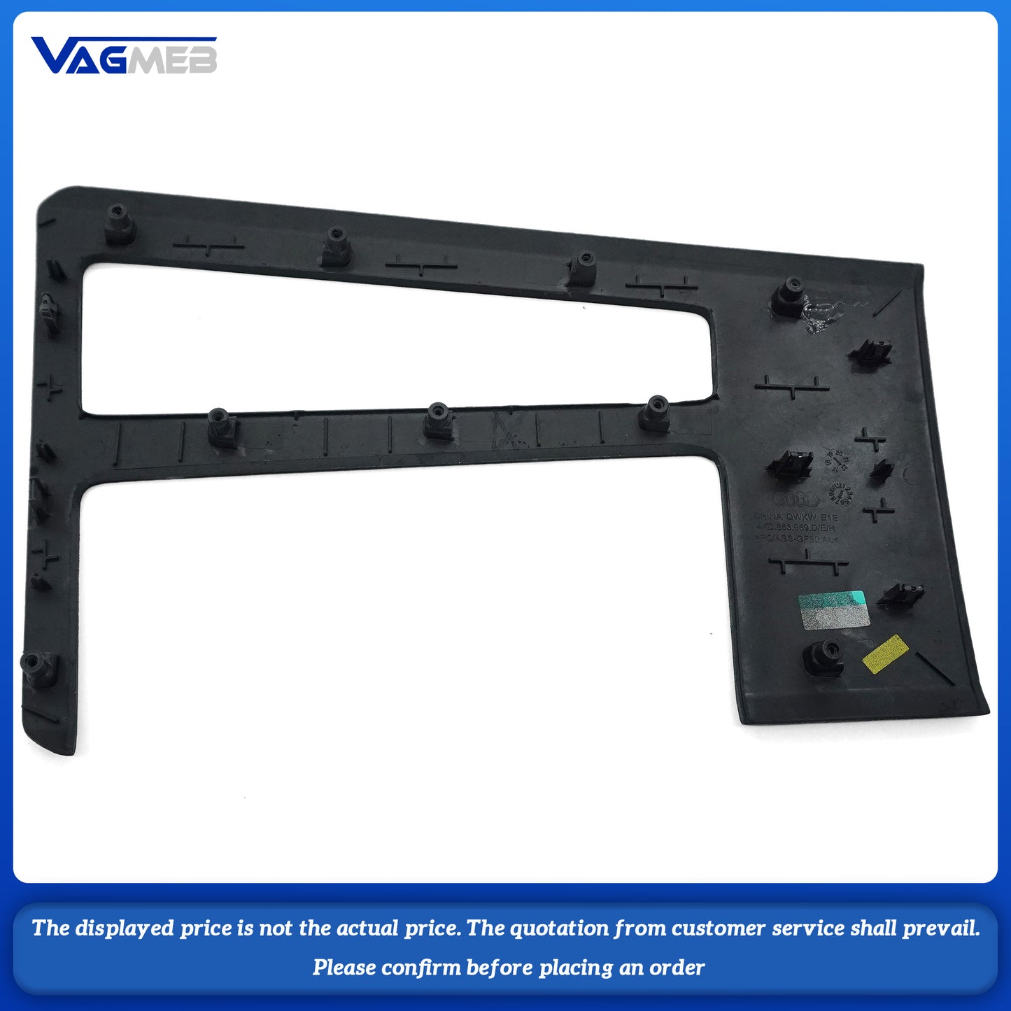 For Audi A6C8 A7 Central aisle cup holder carbon fiber trim plate