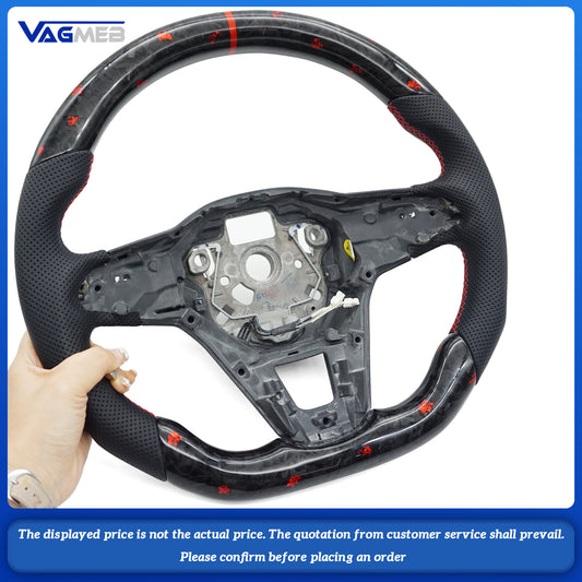 For VW Golf MK8 GTI RLine MK8 Carbon Fiber Steering Wheel Customized Without heating function