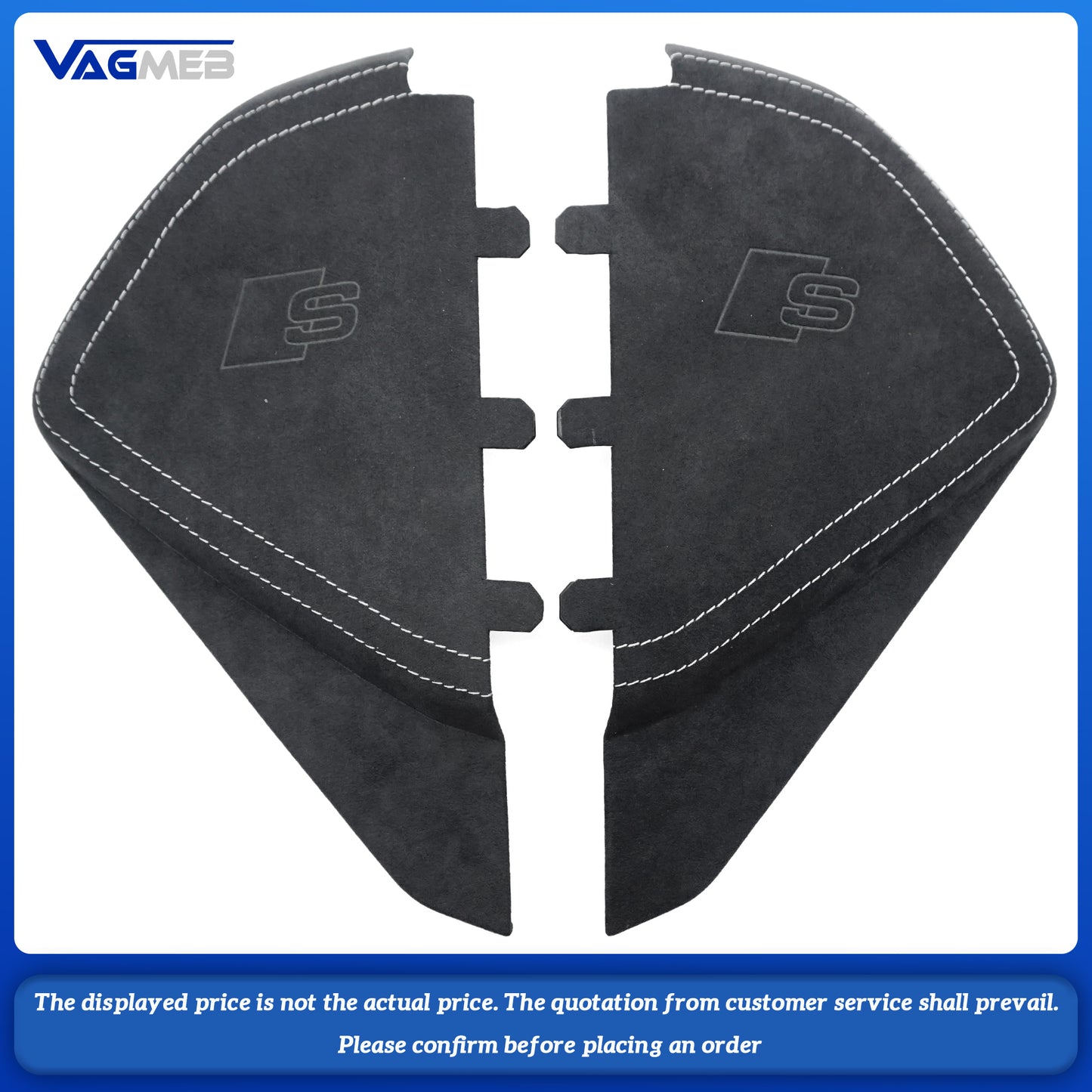 For Audi Q5 white Stitching Dashboard Cover S Logo