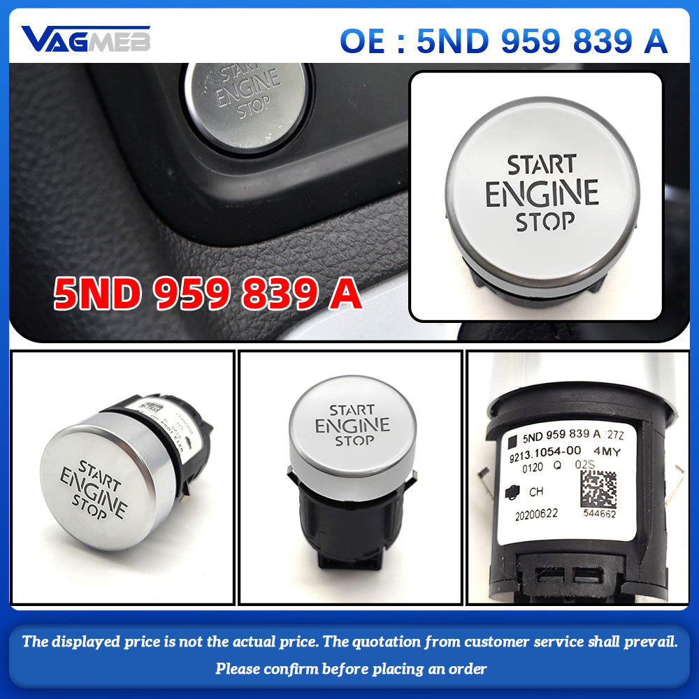 Automatic Engine Start Stop Switch Button For VW Golf Plus Sharan TIguan Seat Alhambra 2008-2021 5ND 959 839A