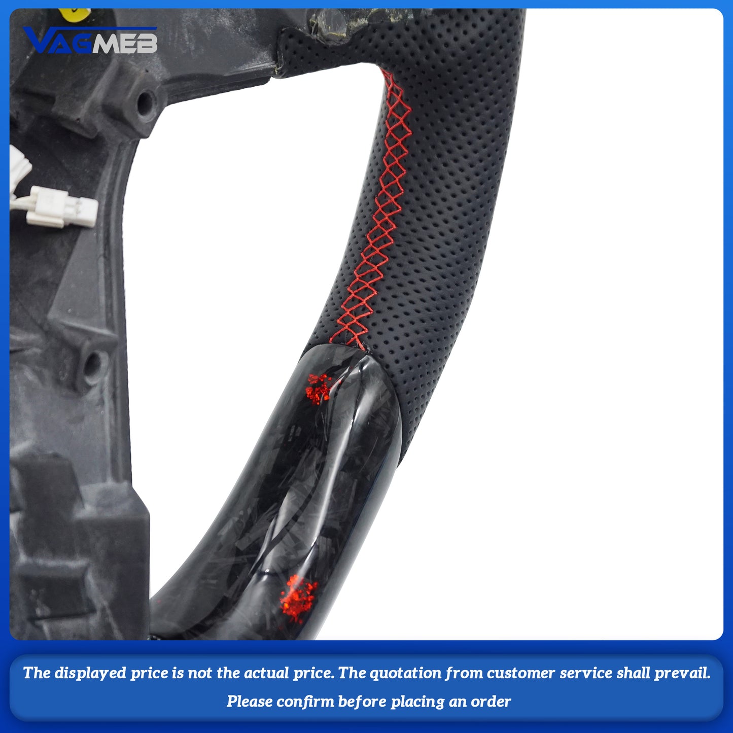 For VW Golf MK8 GTI RLine MK8 Carbon Fiber Steering Wheel Customized Without heating function