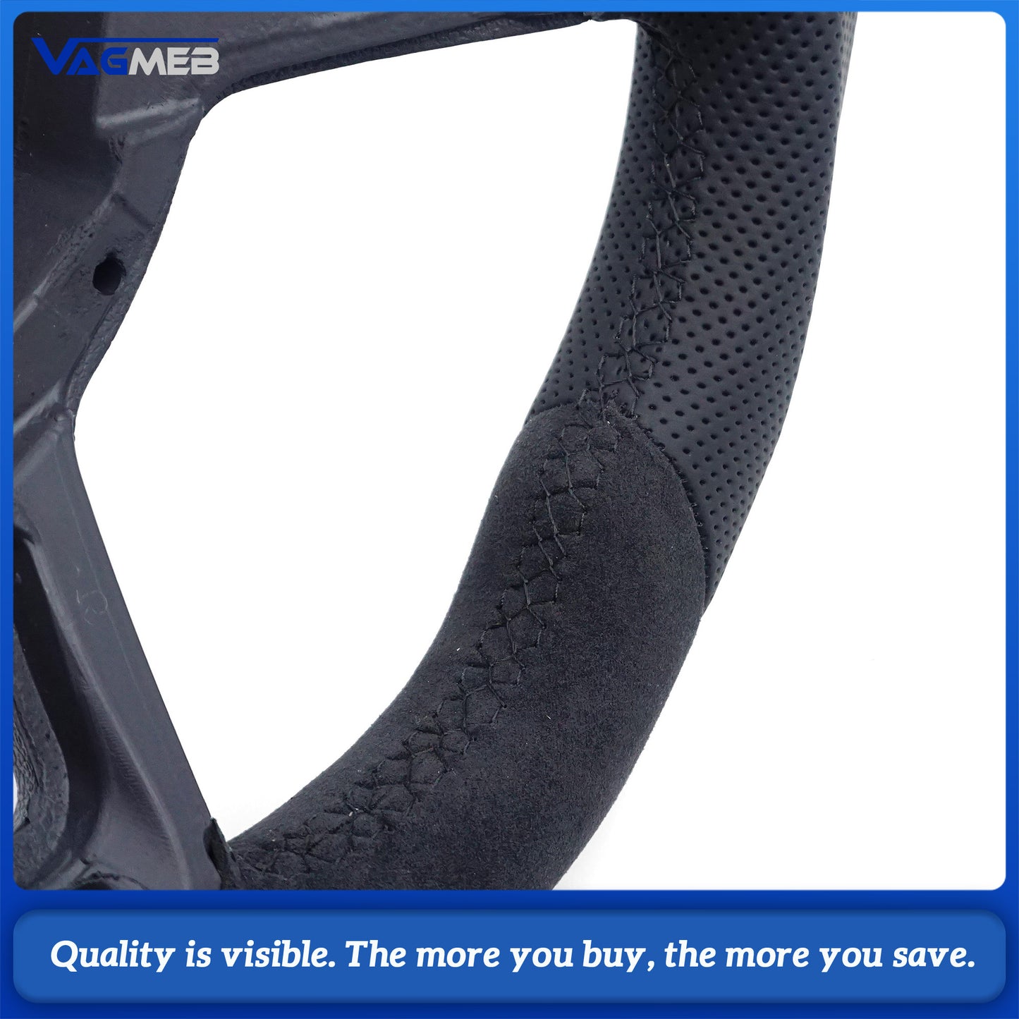 Alcantara leather steering wheel suitable for VW Golf MK7 7.5 GTI GTD GTE R Polo GTI Tiguan MK2 Passat B8 Sport steering wheel
