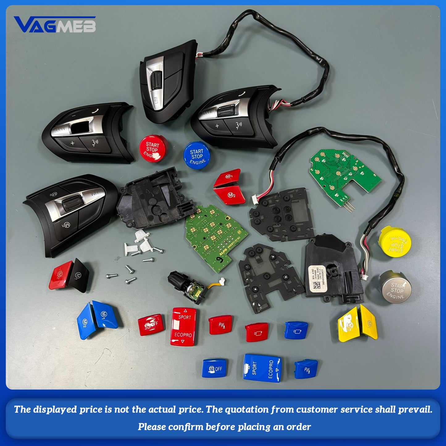 Car Steering Wheel Button For BMW M Sport F10 F11 F30 F31 F34 F01 F02 F07 F06 F12 F25 F26 F15 F16 F48 F39 F80 F89 F45 M2 M3 M4