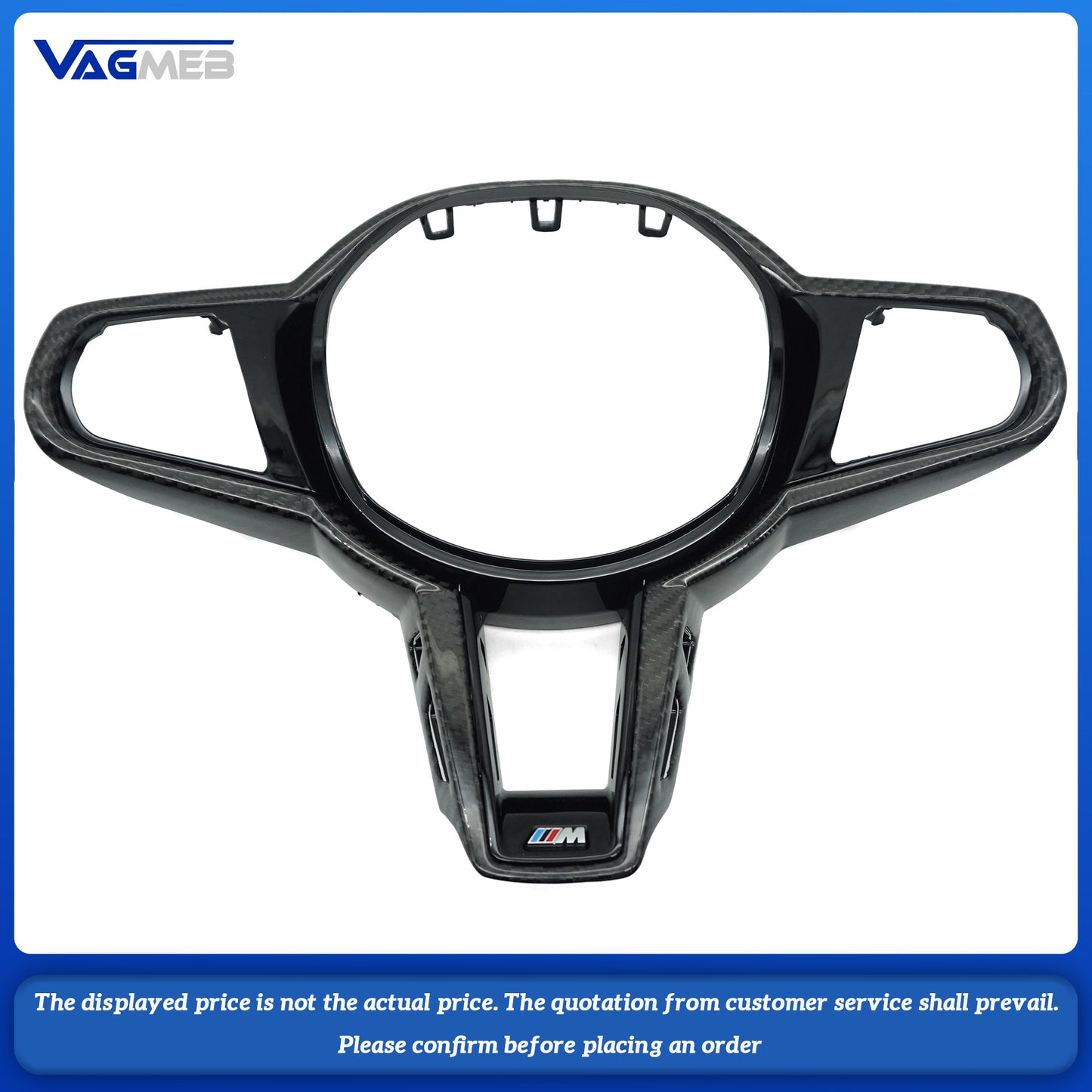 Carbon fiber steering wheel button frame with M1 M2 holes for BMW G14 G15 G20 G22 G26 G42 G30 G32 G01 G02 G05 G06 G80