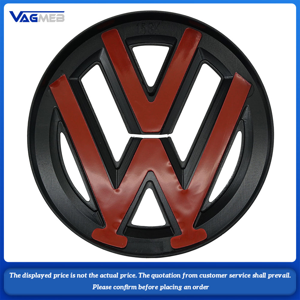 Car Black Front Grill Badges Rear Trunk Emblem Lid Covers Logo Sticker For VW Scirocco(2015-2017)