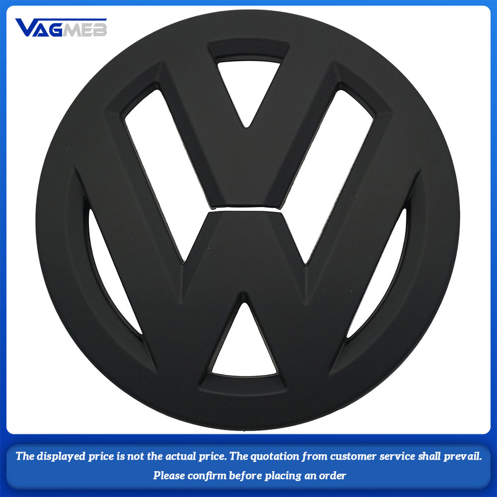 Car Black Front Grill Badges Rear Trunk Emblem Lid Covers Logo Sticker For VW Scirocco(2015-2017)