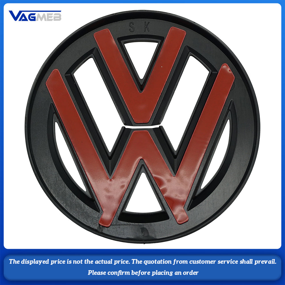 Car Black Front Grill Badges Rear Trunk Emblem Lid Covers Logo Sticker For VW Scirocco(2015-2017)