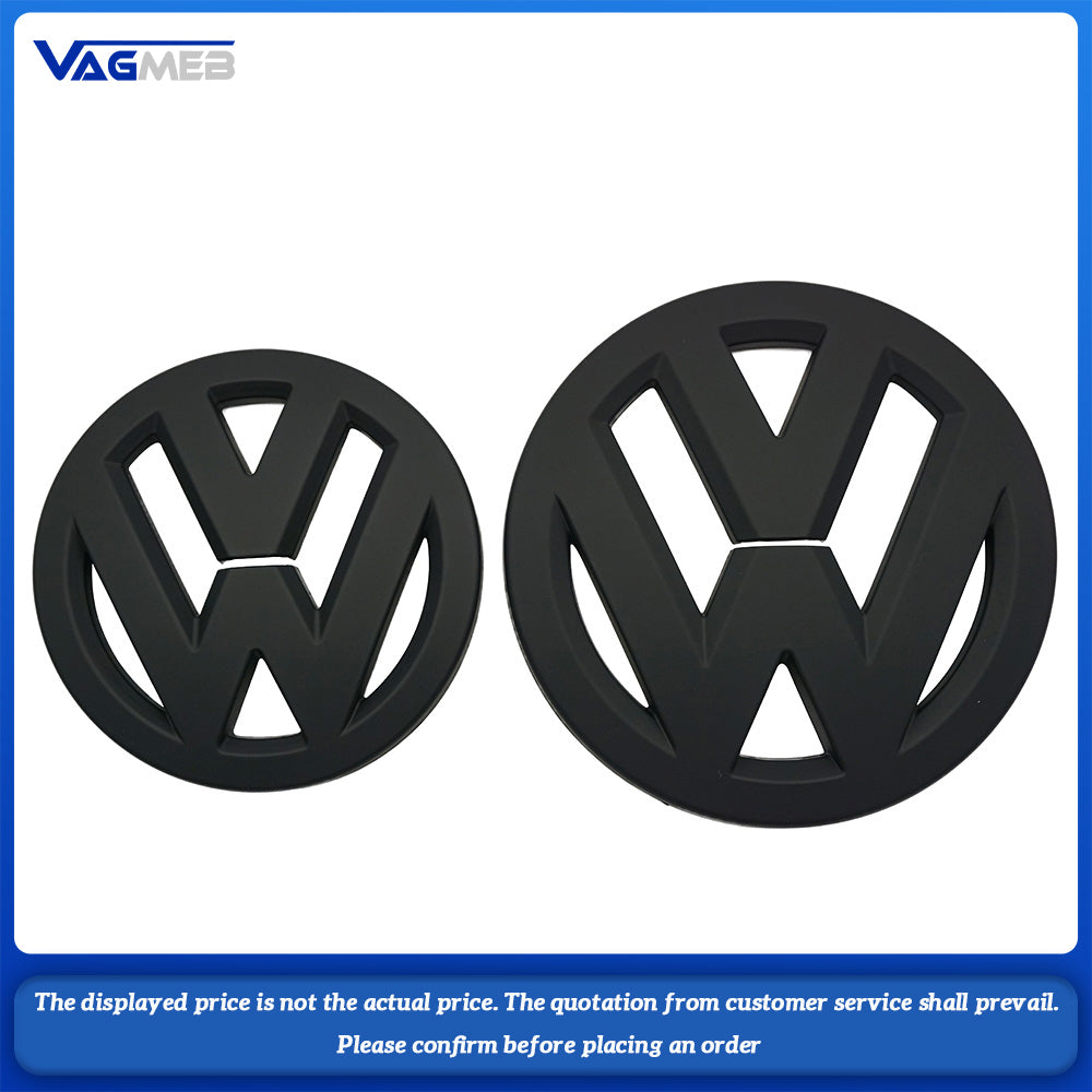 Car Black Front Grill Badges Rear Trunk Emblem Lid Covers Logo Sticker For VW Scirocco(2009-2014)