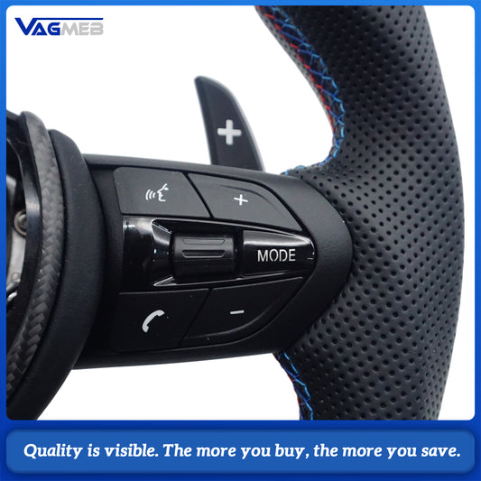 For BMW M3 M5 F10 F11 F12 F13 F20 F21 F22 F25 F30 F31 F32 F33 F34 F36 M Logo Steering Wheel Assembly Half Perforated Leather With heating function