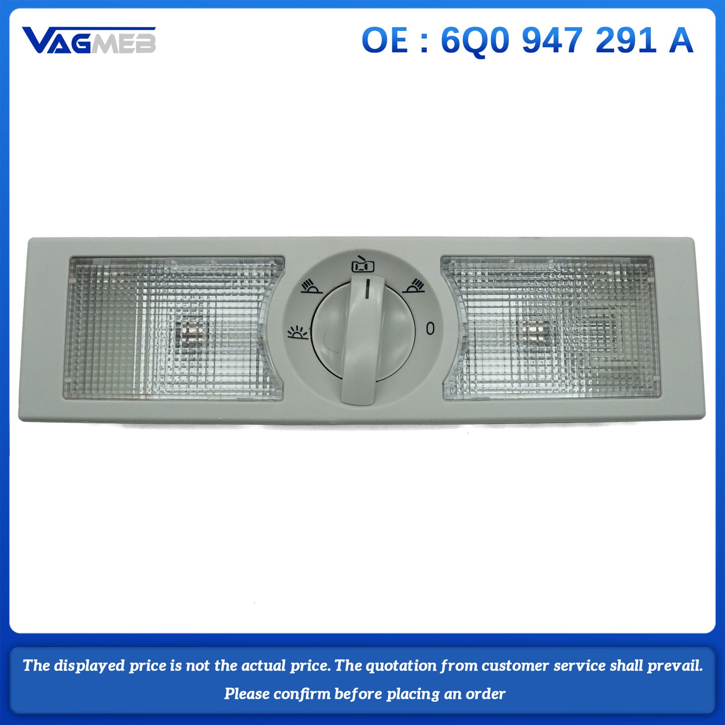 Reading Light Lamp Switch For VW Polo 9N 2002-2010 FOX 2005-2012 EU For Seat Altea Leon 6Q0 947 291A Y20