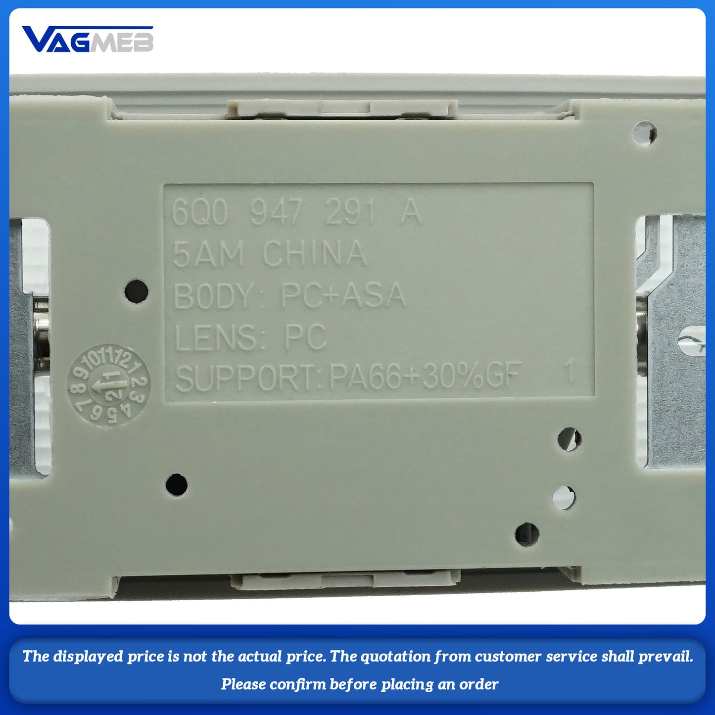 Reading Light Lamp Switch For VW Polo 9N 2002-2010 FOX 2005-2012 EU For Seat Altea Leon 6Q0 947 291A Y20