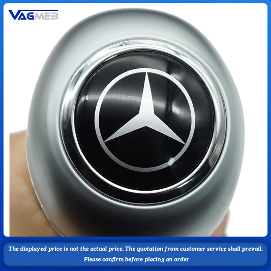 Automatic Gear Shift Knob Silver Plating Handball For Mercedes Benz W204 W211 C180 C200 Auto Accessories Small hole 8mm