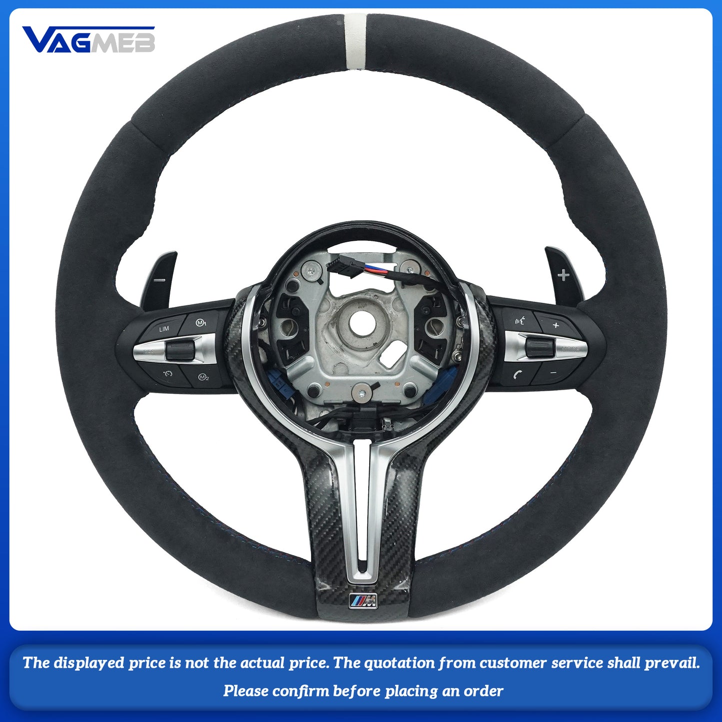 Alcantara sport car steering wheel For BMW M M3 M5 F10 F11 F13 F15 F20 F21 F22 F25 F01 F02 F03 F30 F31 F32 F35 F36 F48