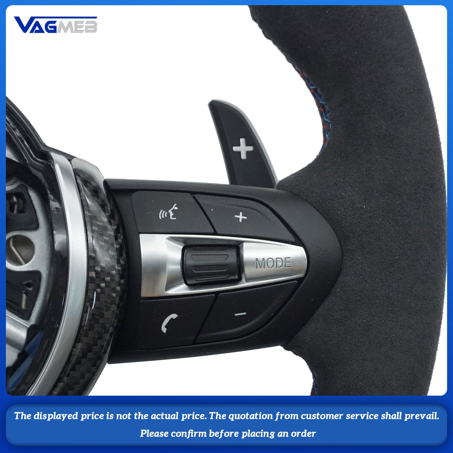 Alcantara sport car steering wheel For BMW M M3 M5 F10 F11 F13 F15 F20 F21 F22 F25 F01 F02 F03 F30 F31 F32 F35 F36 F48
